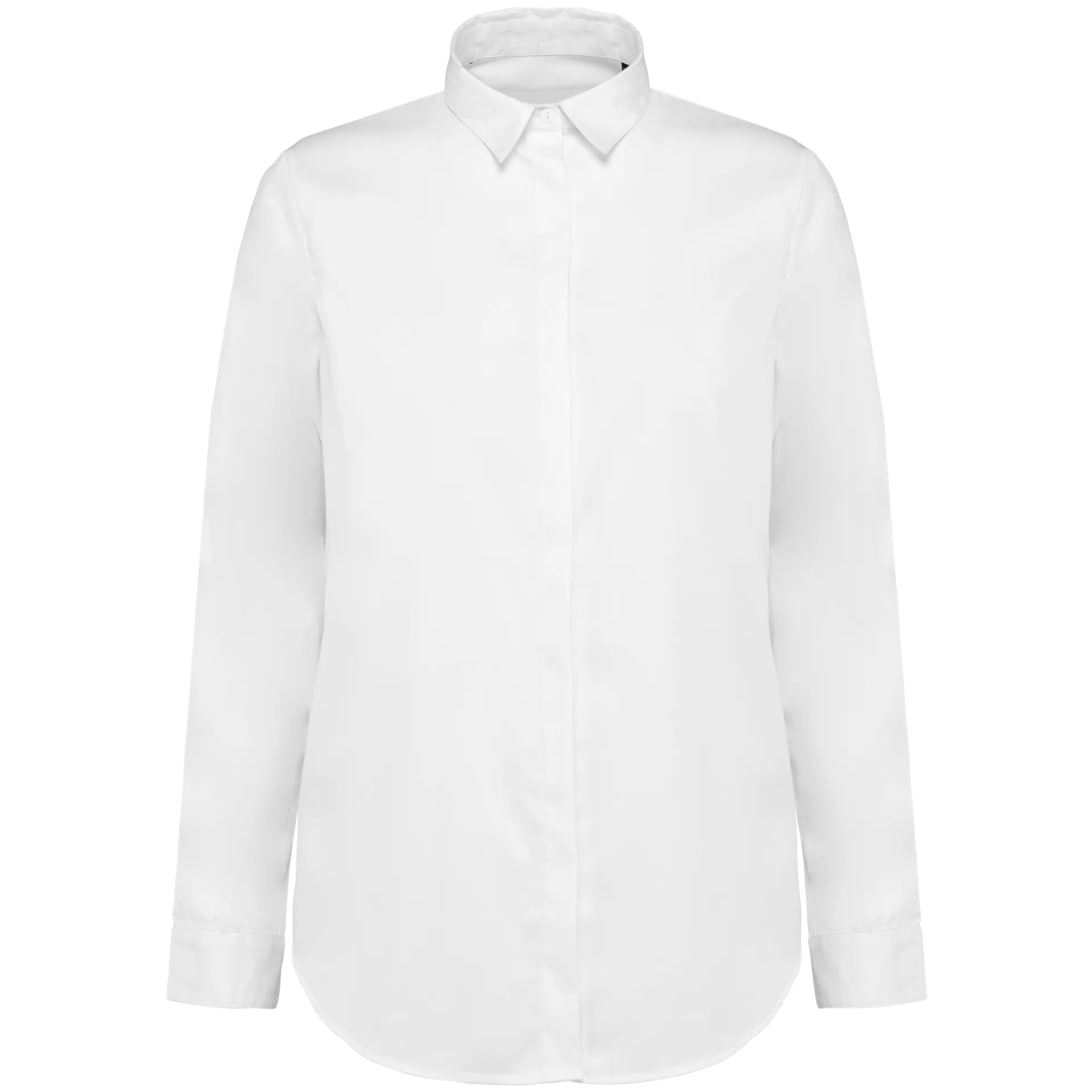 Twill-Damenhemd mit langen Ärmeln