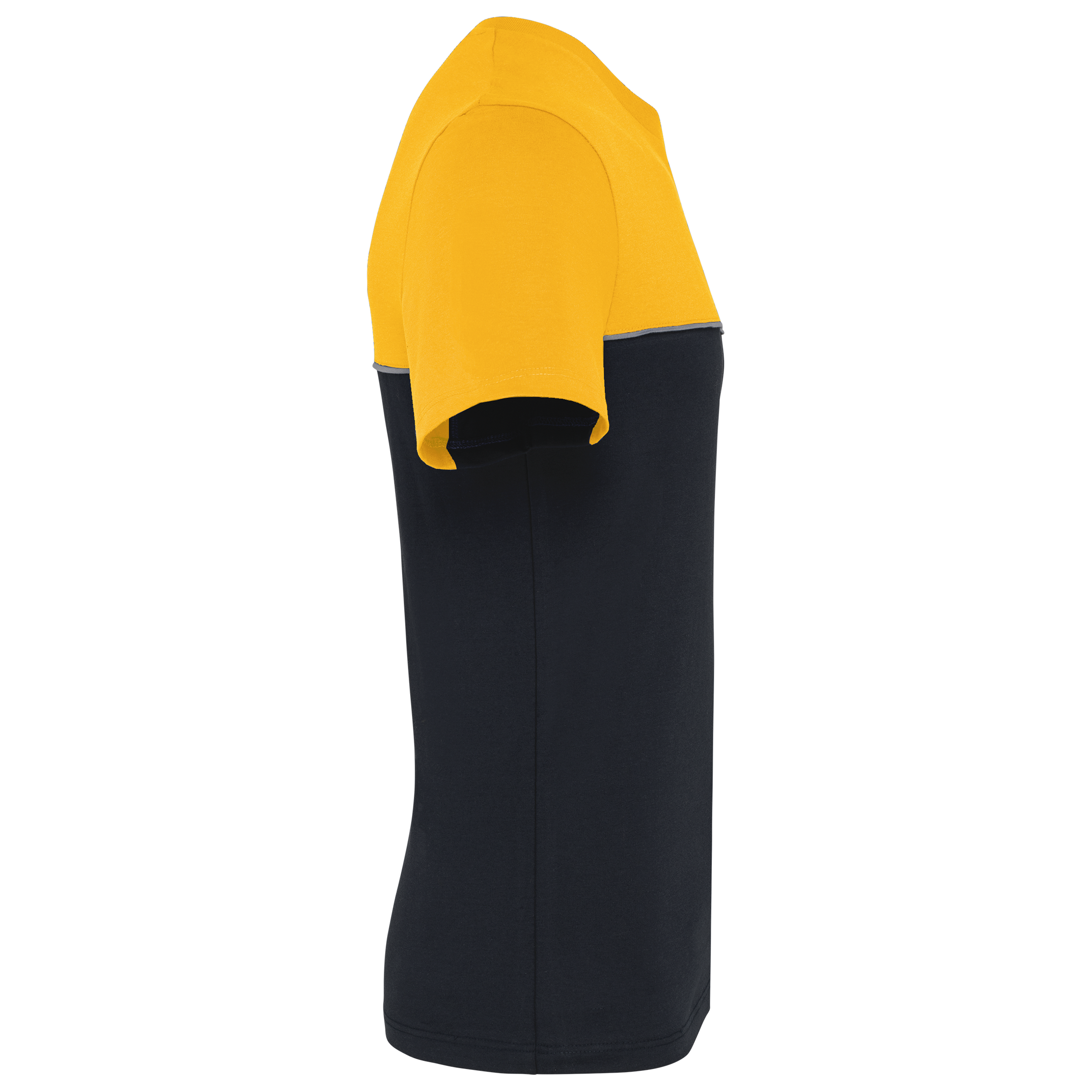 Zweifarbiges umweltfreundliches Unisex-T-Shirt mit kurzen Ärmeln