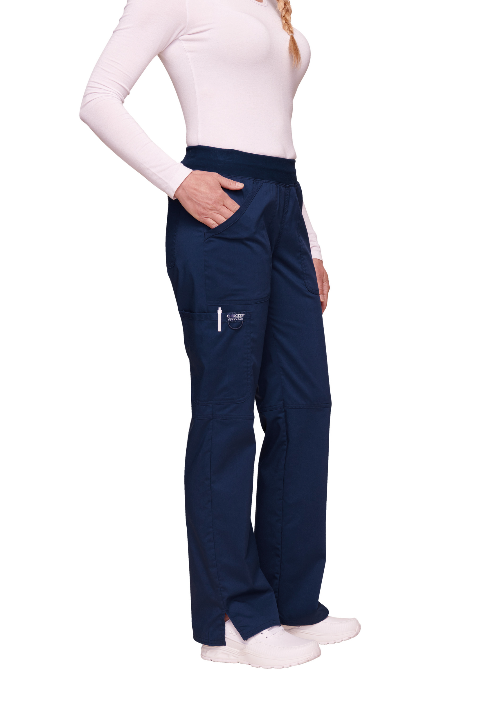 Damen-Cargohose mit mittlerer Leibhöhe zum Überziehen