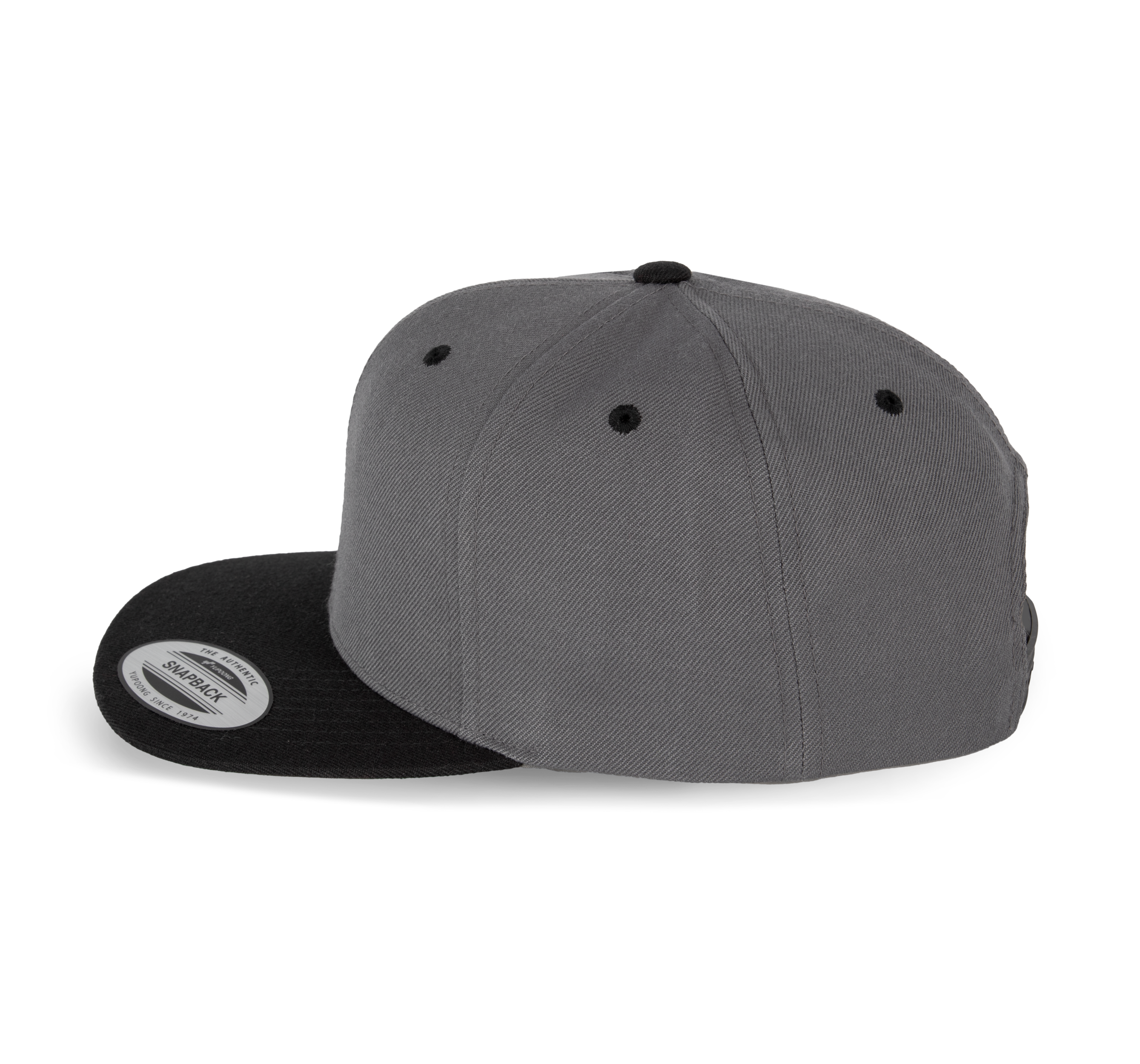 6-Panel-Kappe, flacher Schirm