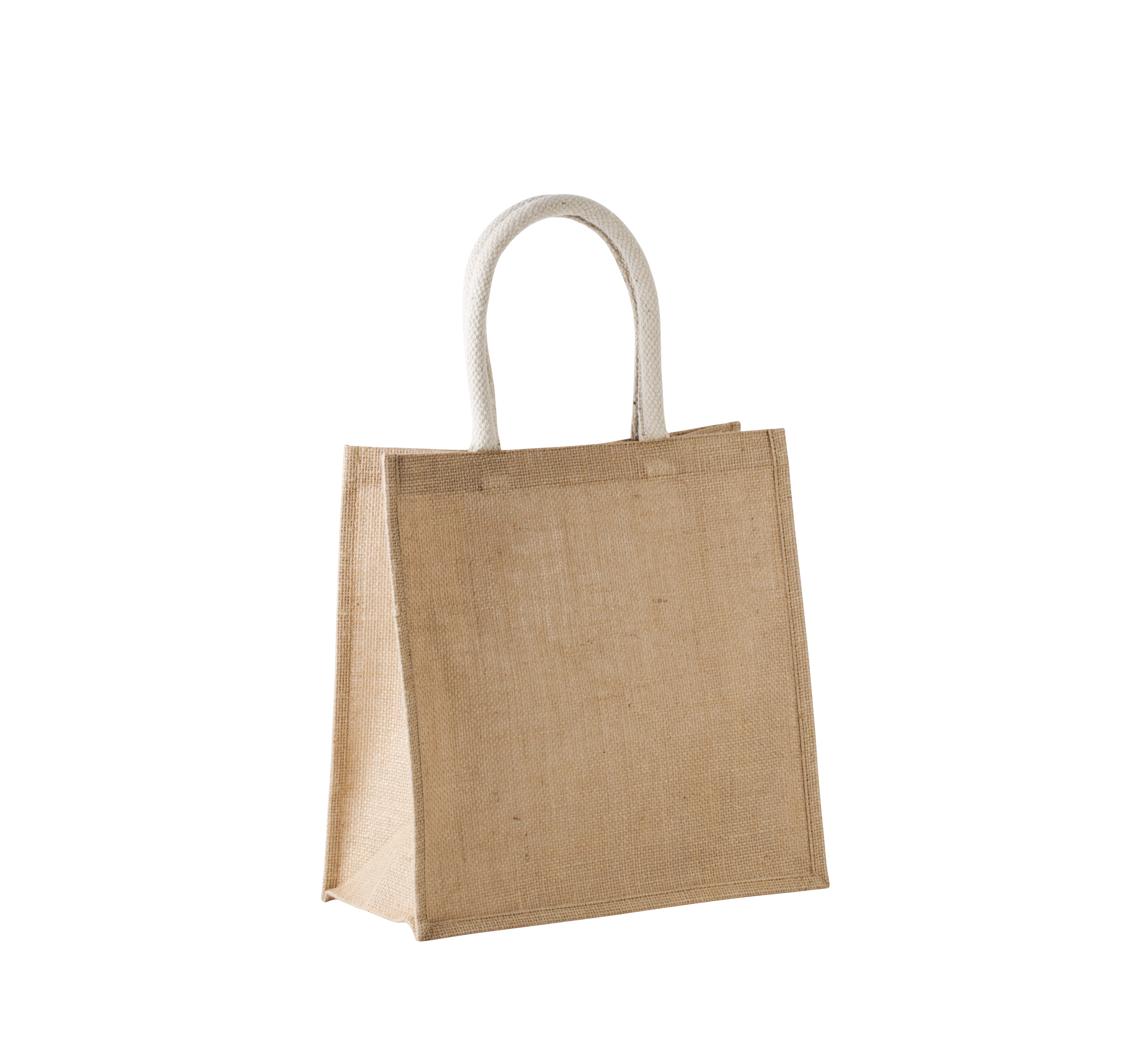 Jutetasche im Cabas-Stil Groß