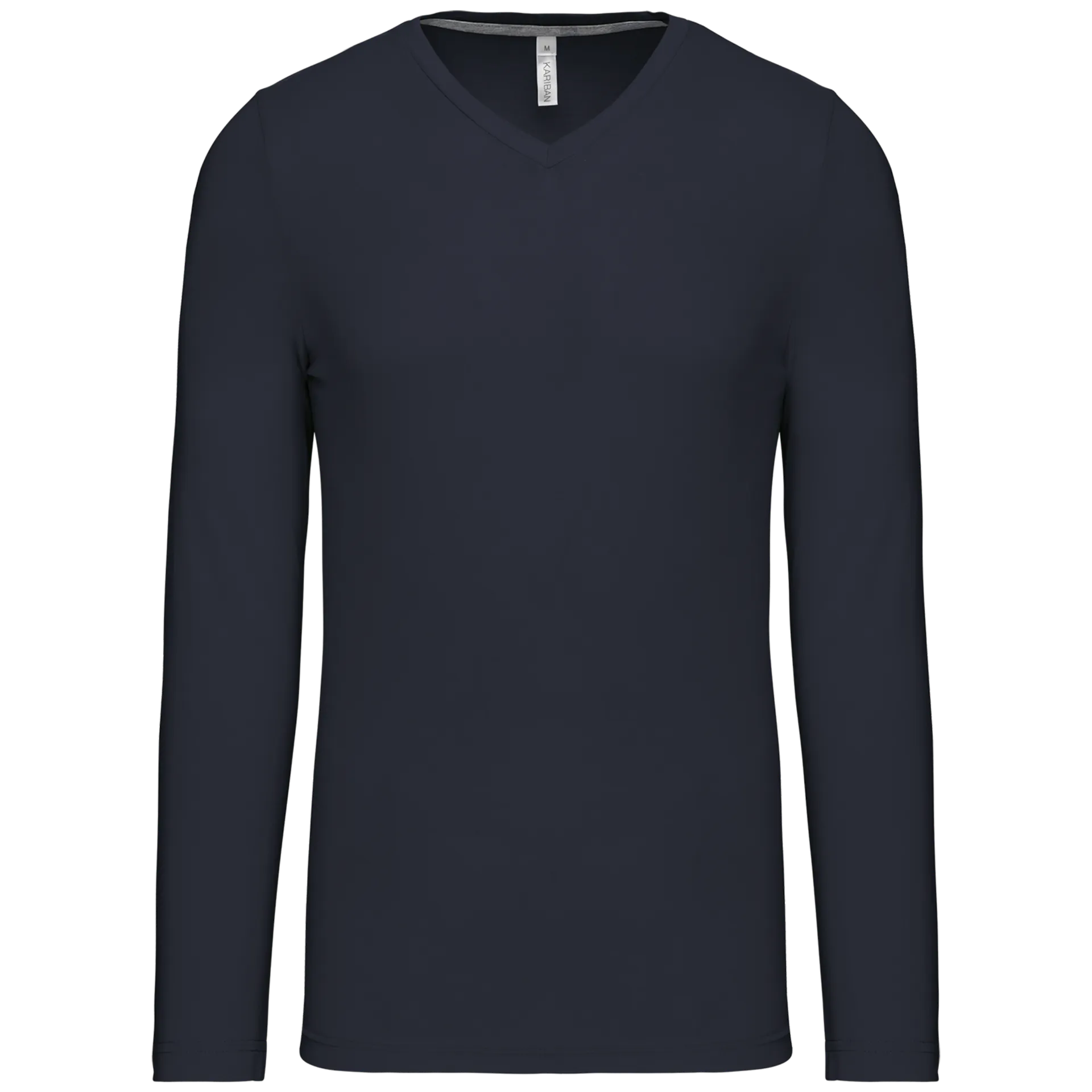Herren Langarm-T-Shirt V-Ausschnitt