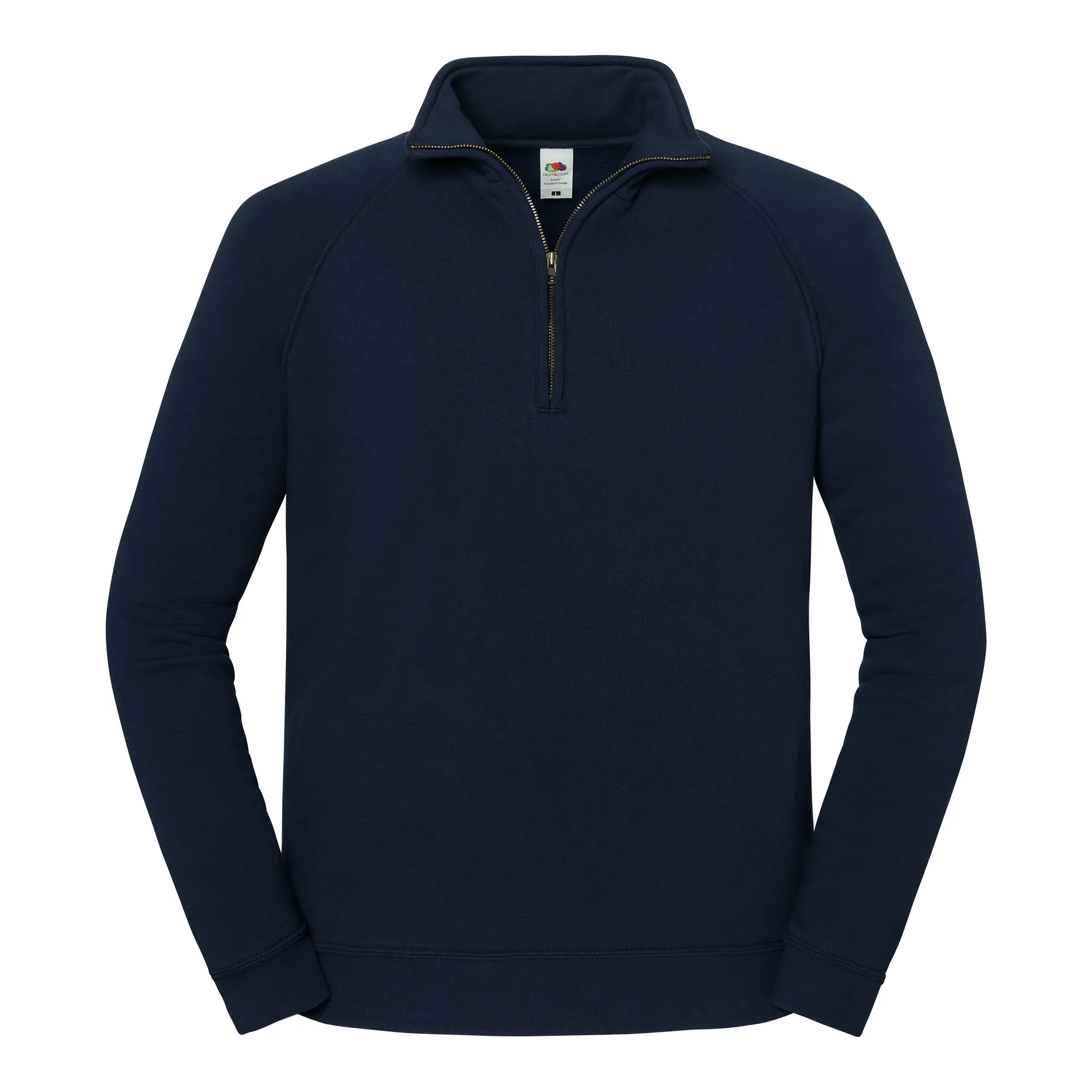 Iconic Premium Herren-Sweatshirt mit Reißverschluss-Stehkragen