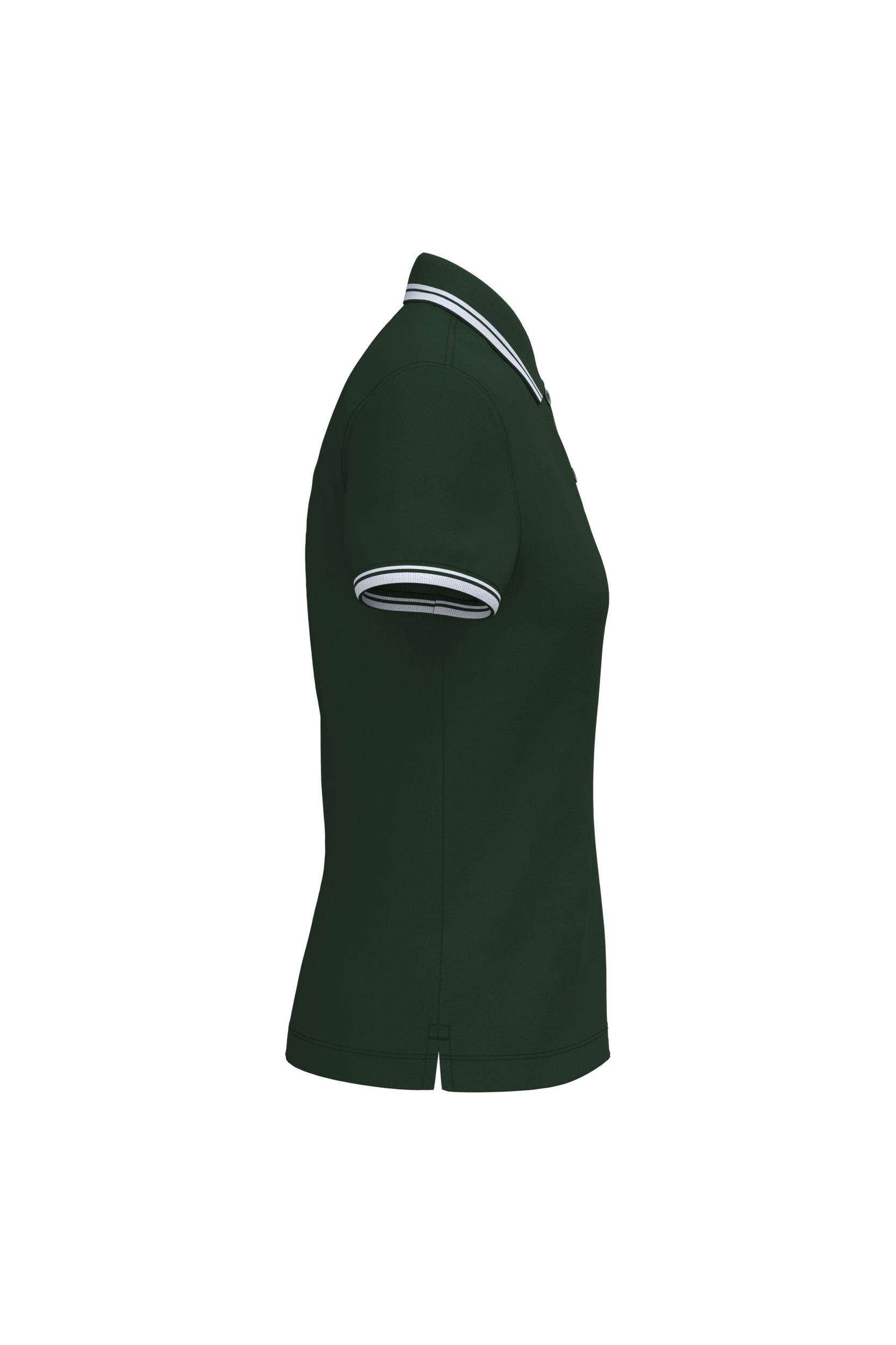 Damen Poloshirt mit kurzen Ärmeln und kontrastfarbenen Paspeln