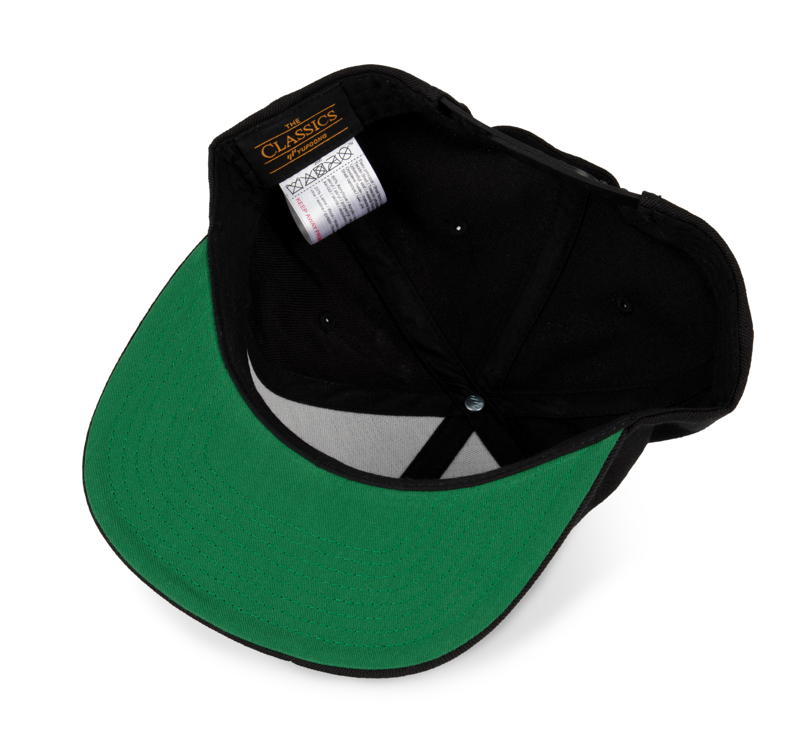 6-Panel-Kappe, flacher Schirm