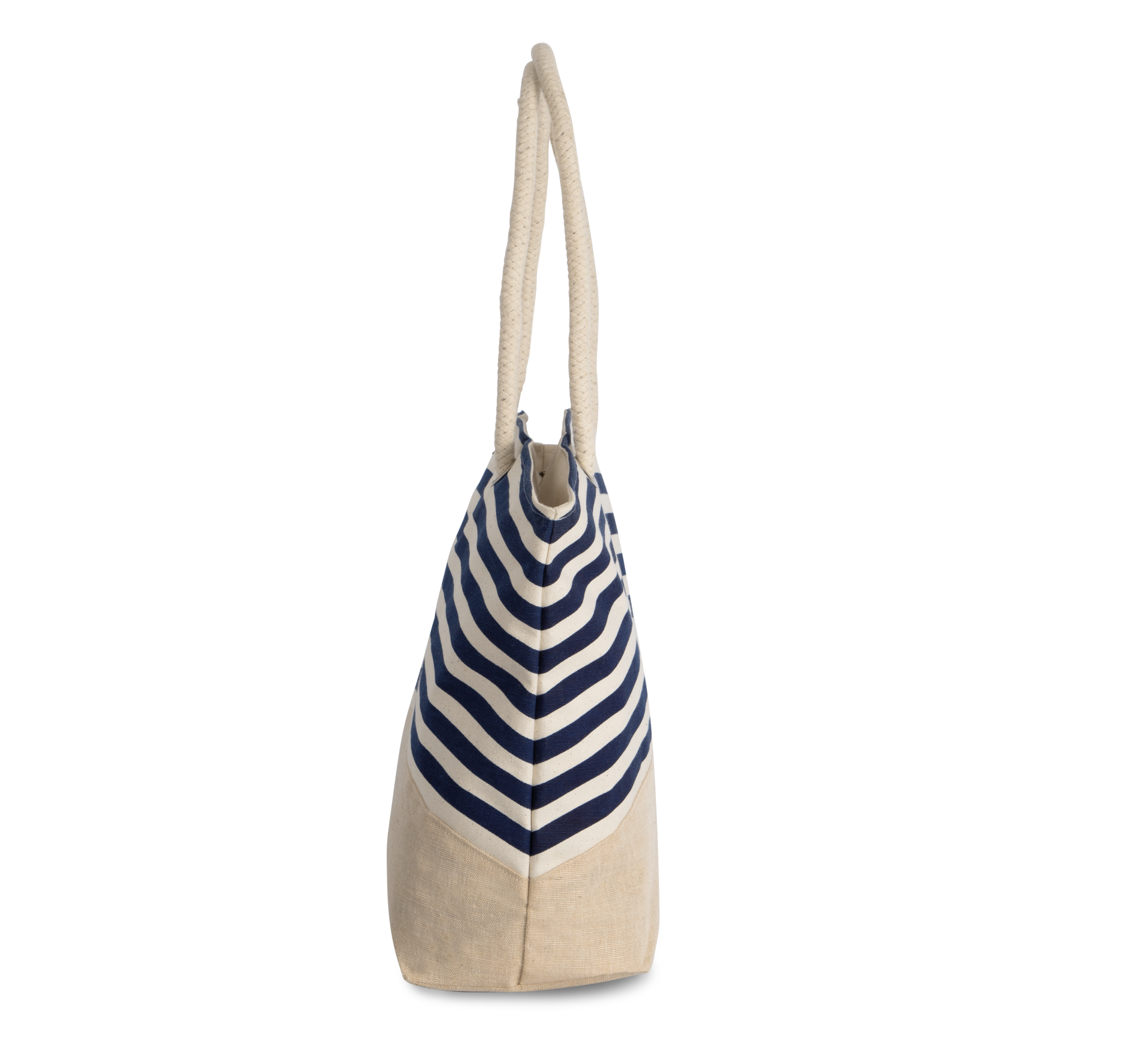 Jute-Shoppingtasche im marinen Stil