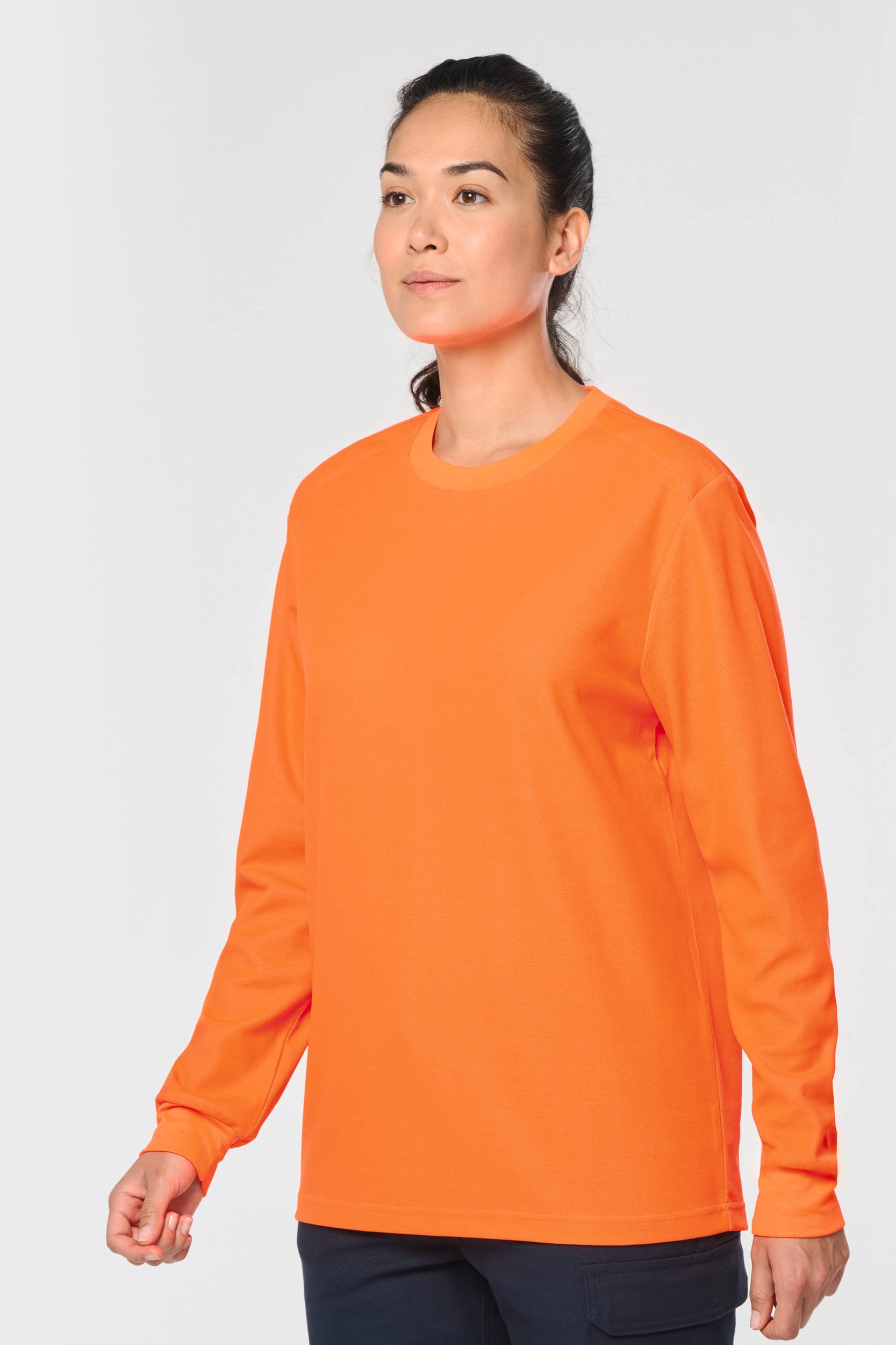 Umweltfreundliches Unisex-T-Shirt mit langen Armen aus Baumwolle/Polyester