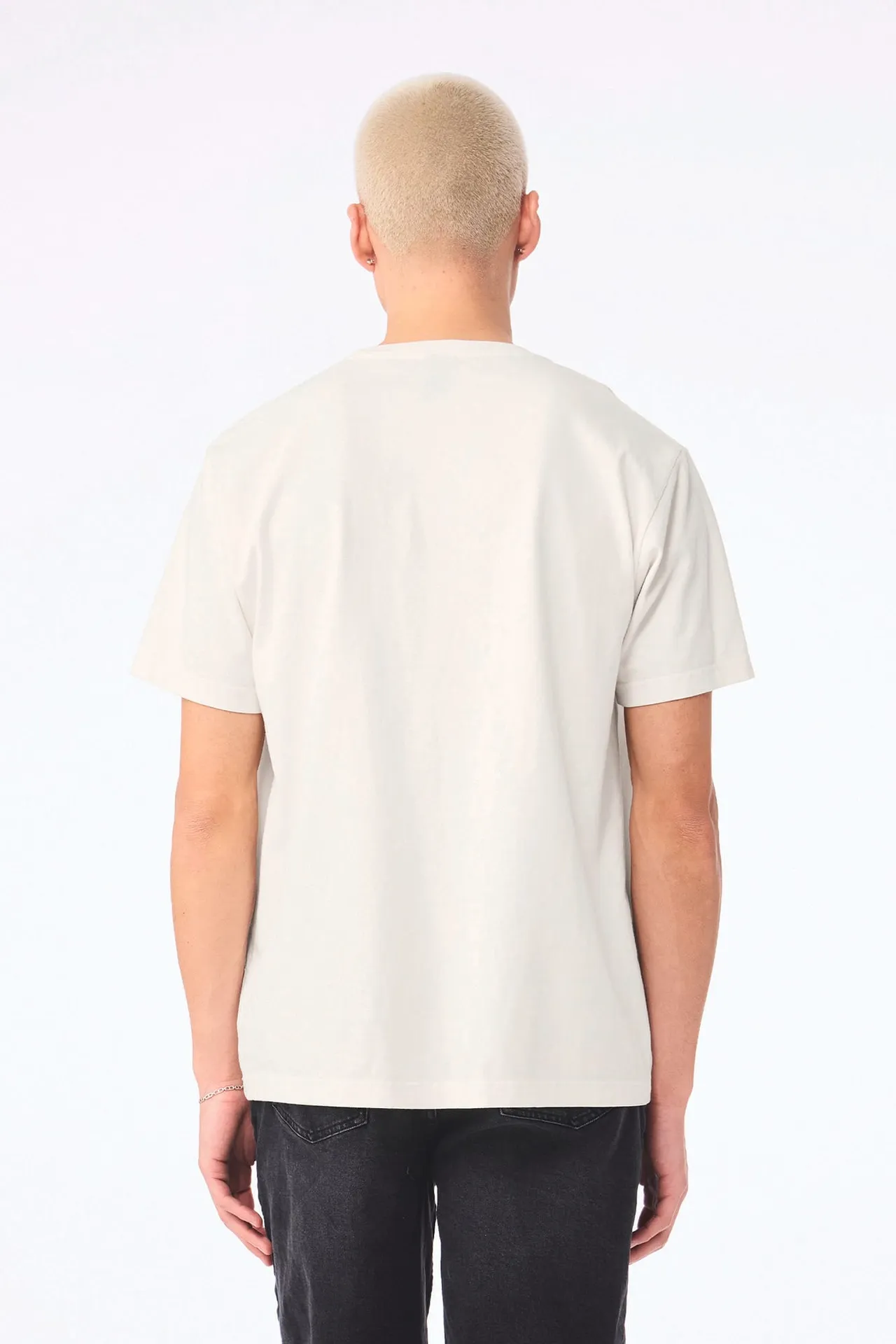 Unisex-T-Shirt aus dickem, verwaschenem Stoff