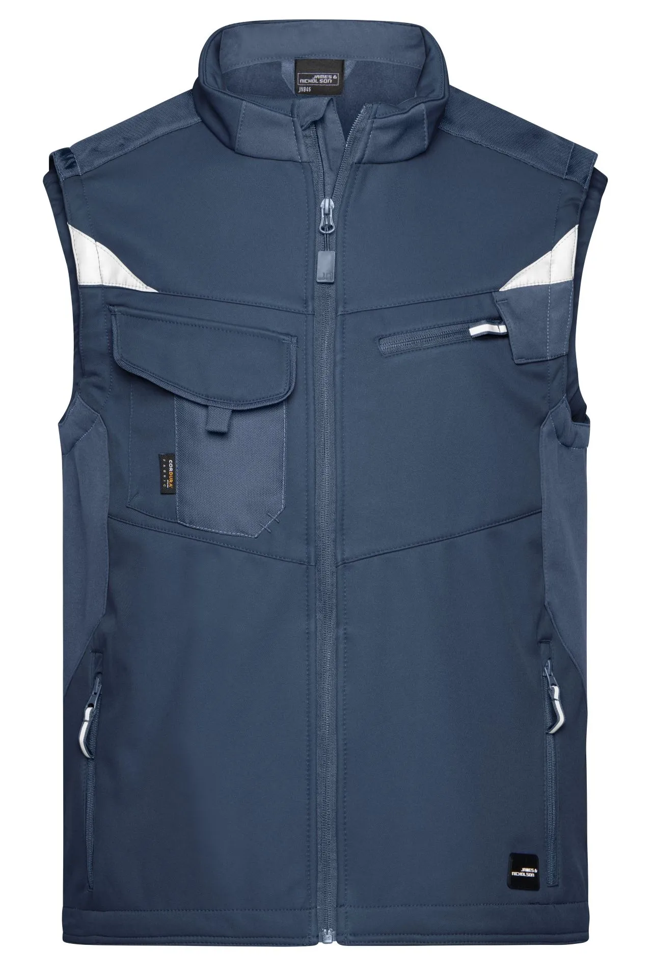James & Nicholson JN845 – Funktionale Softshell-Arbeitsweste mit CORDURA®