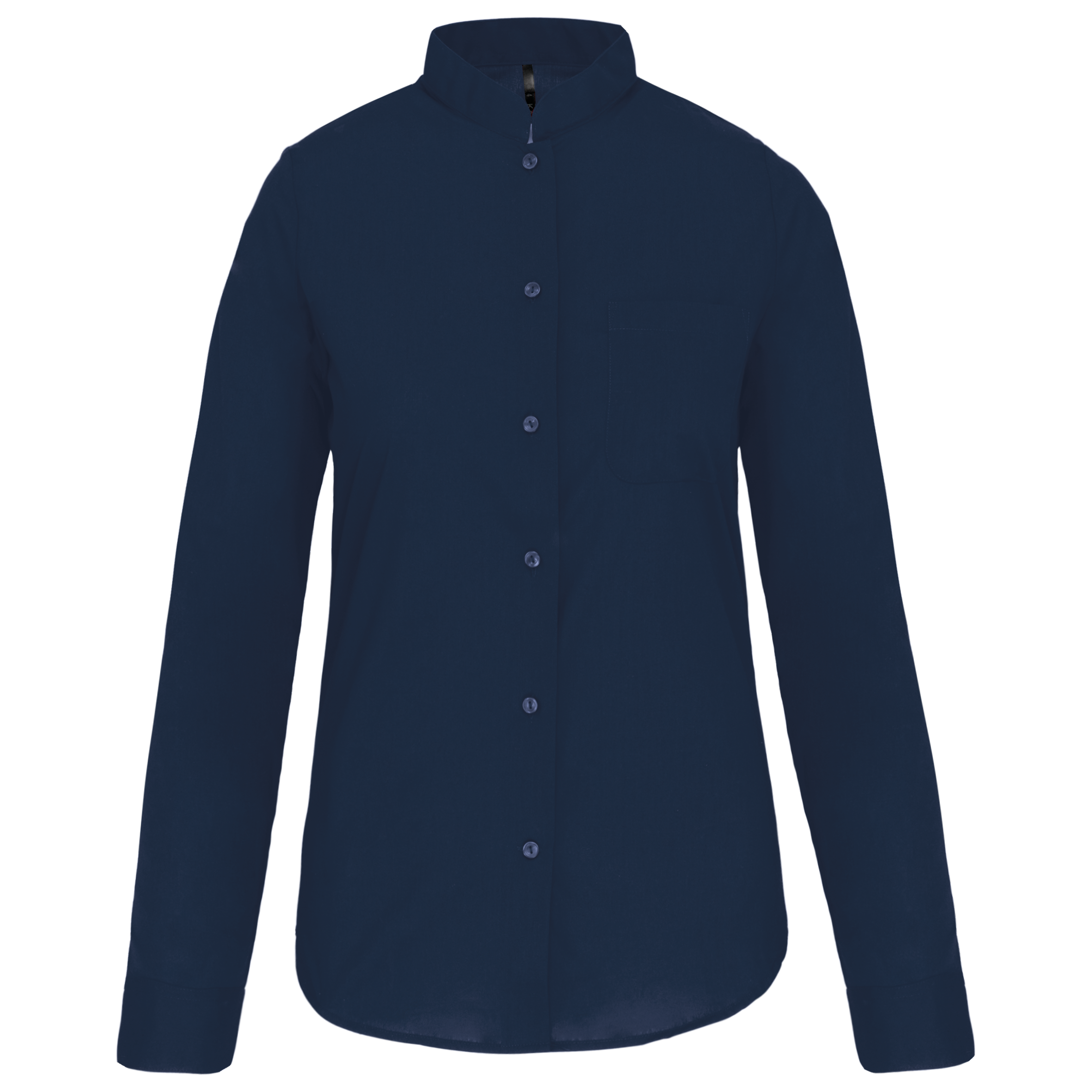 Damen hemdbluse mao-kragen langarm