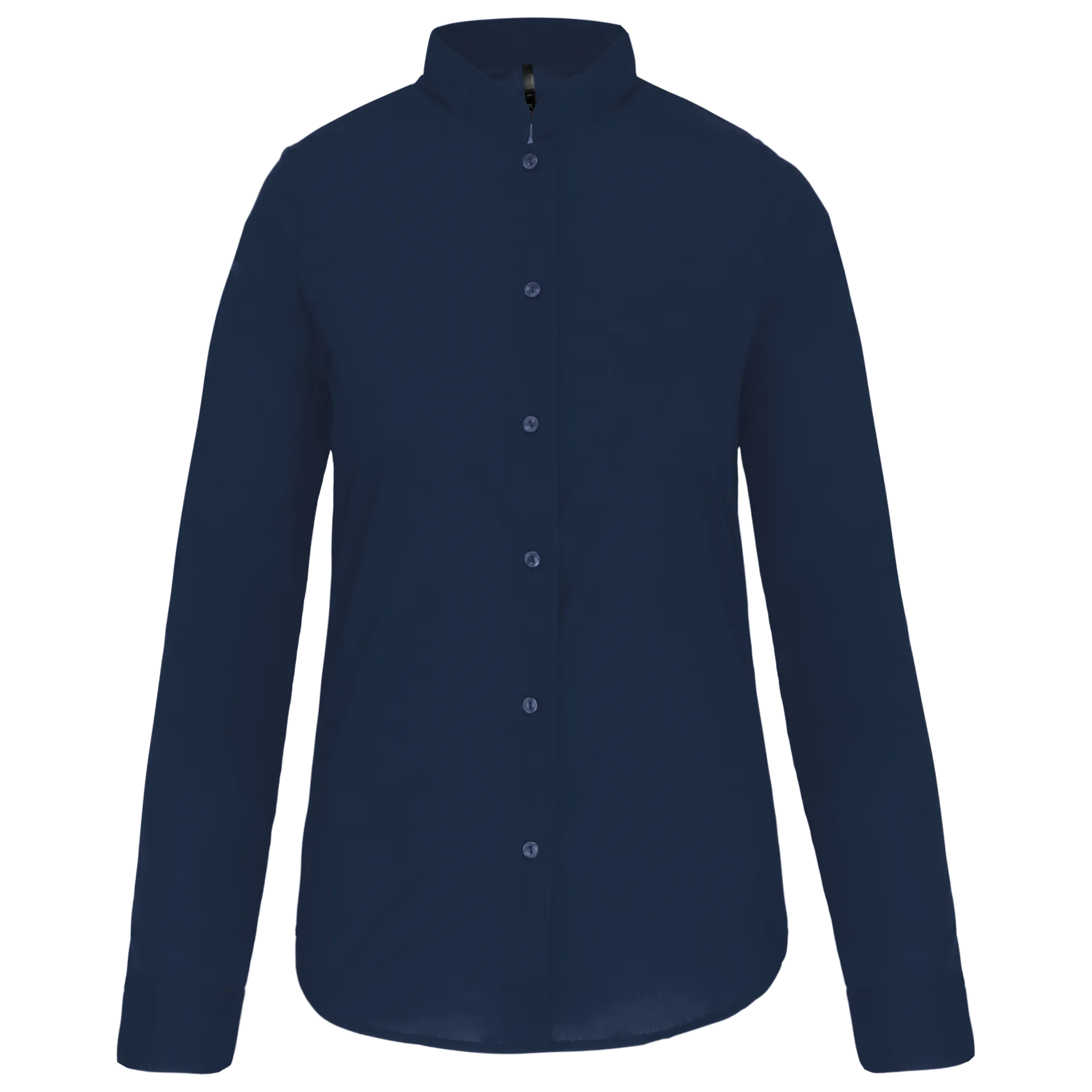 Damen hemdbluse mao-kragen langarm