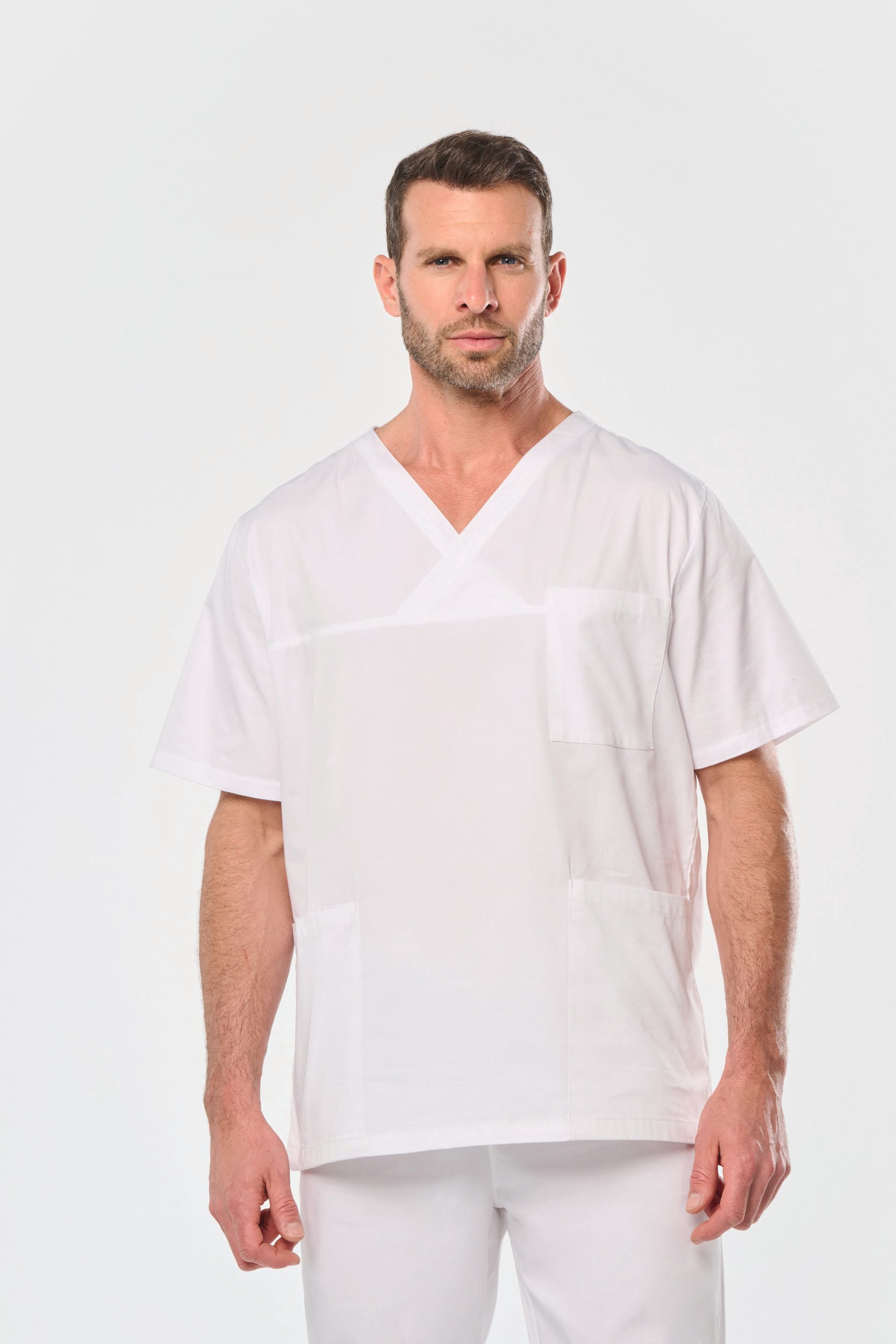 Kurzärmlige Unisex-Tunika aus Baumwolle