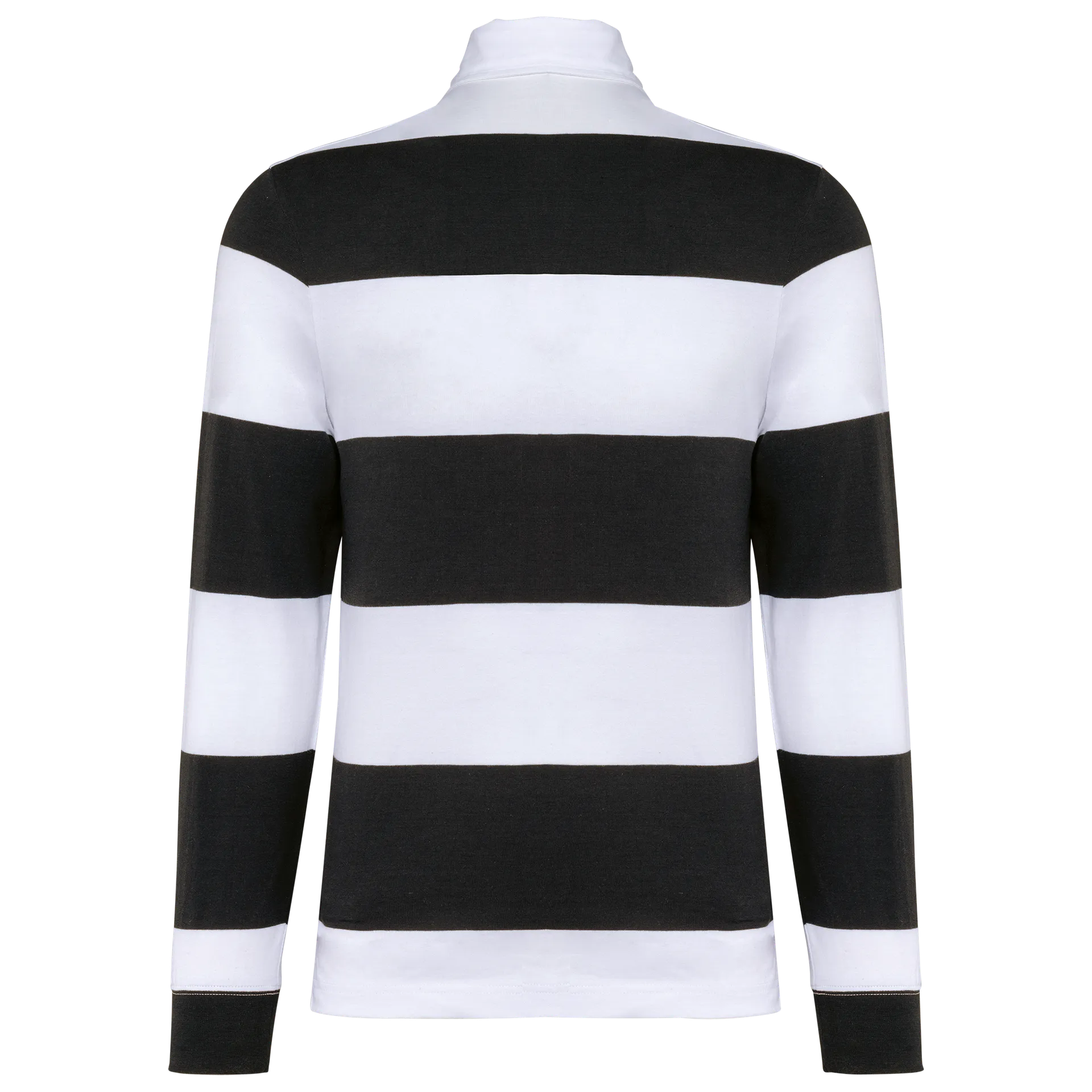 Gestreiftes Polohemd mit langen Ärmeln, Unisex