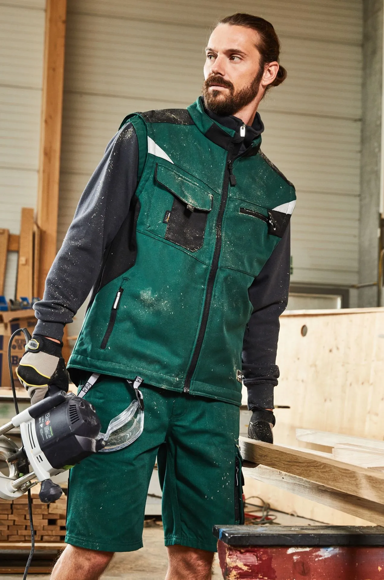 James & Nicholson JN845 – Funktionale Softshell-Arbeitsweste mit CORDURA®