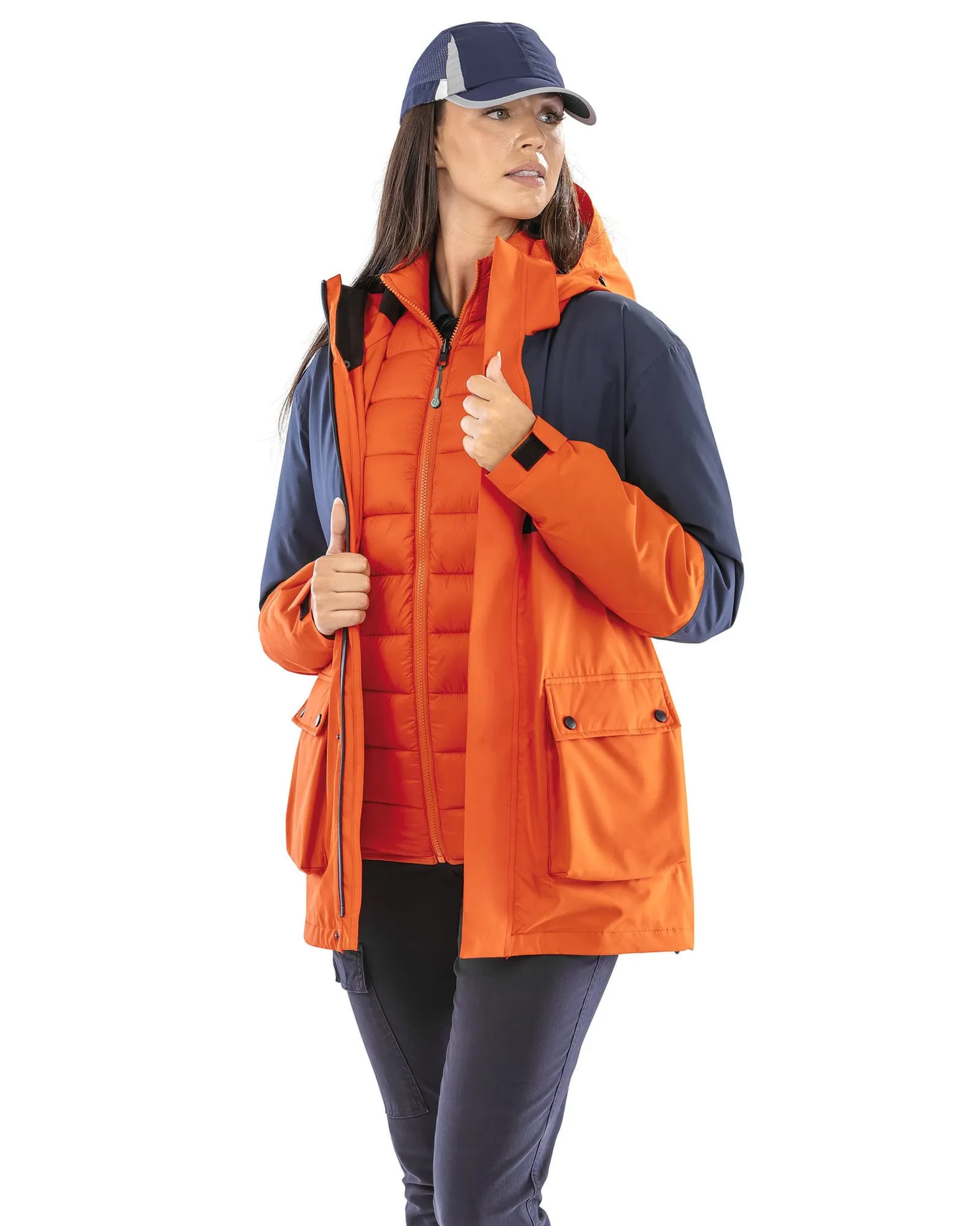 Ripstop-Steppjacke 3-in-1 aus Recyclingmaterial