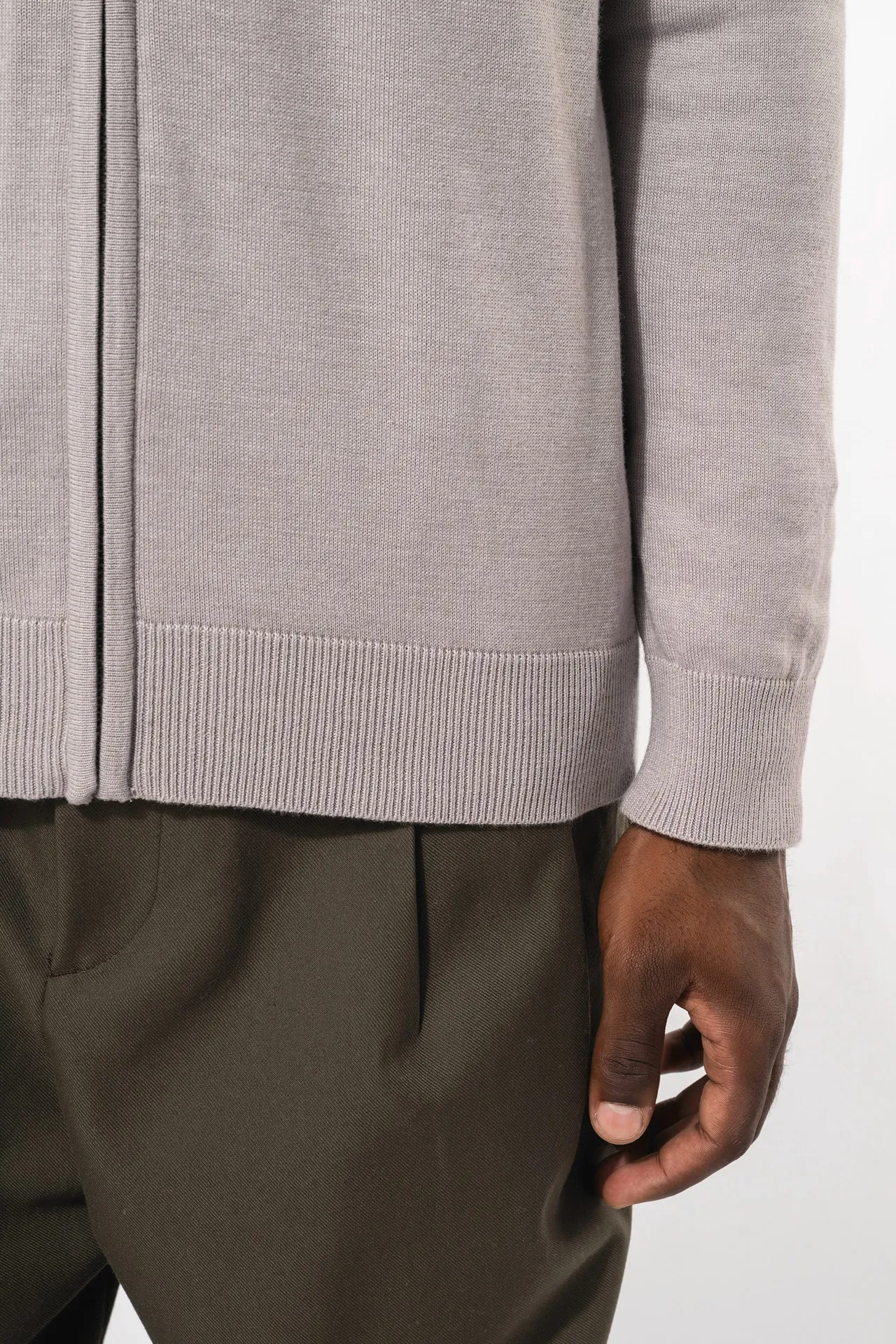 Herren Cardigan mit Reißverschluss