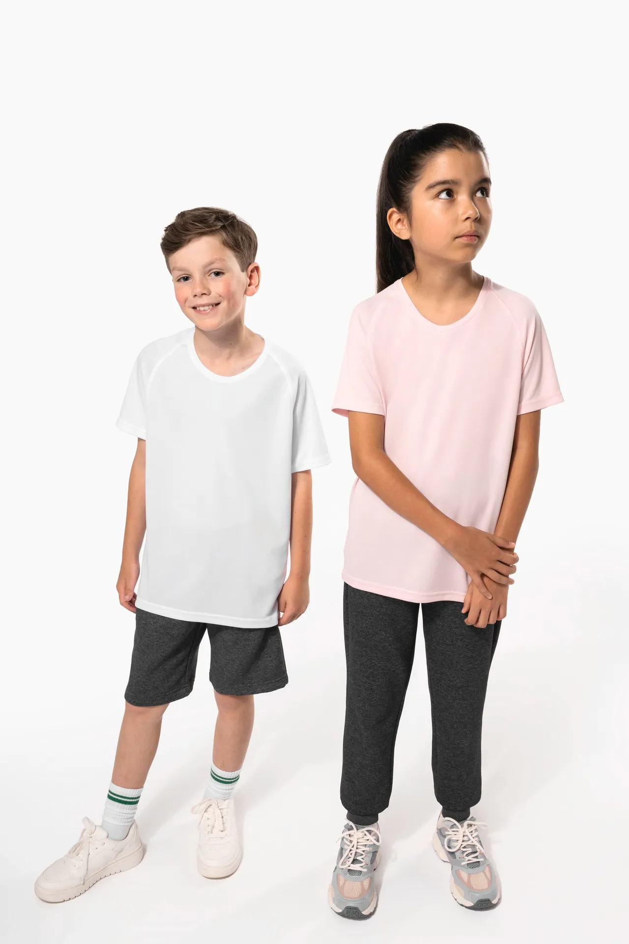 Kinder Basic Sport Funktionsshirt Kurzarm