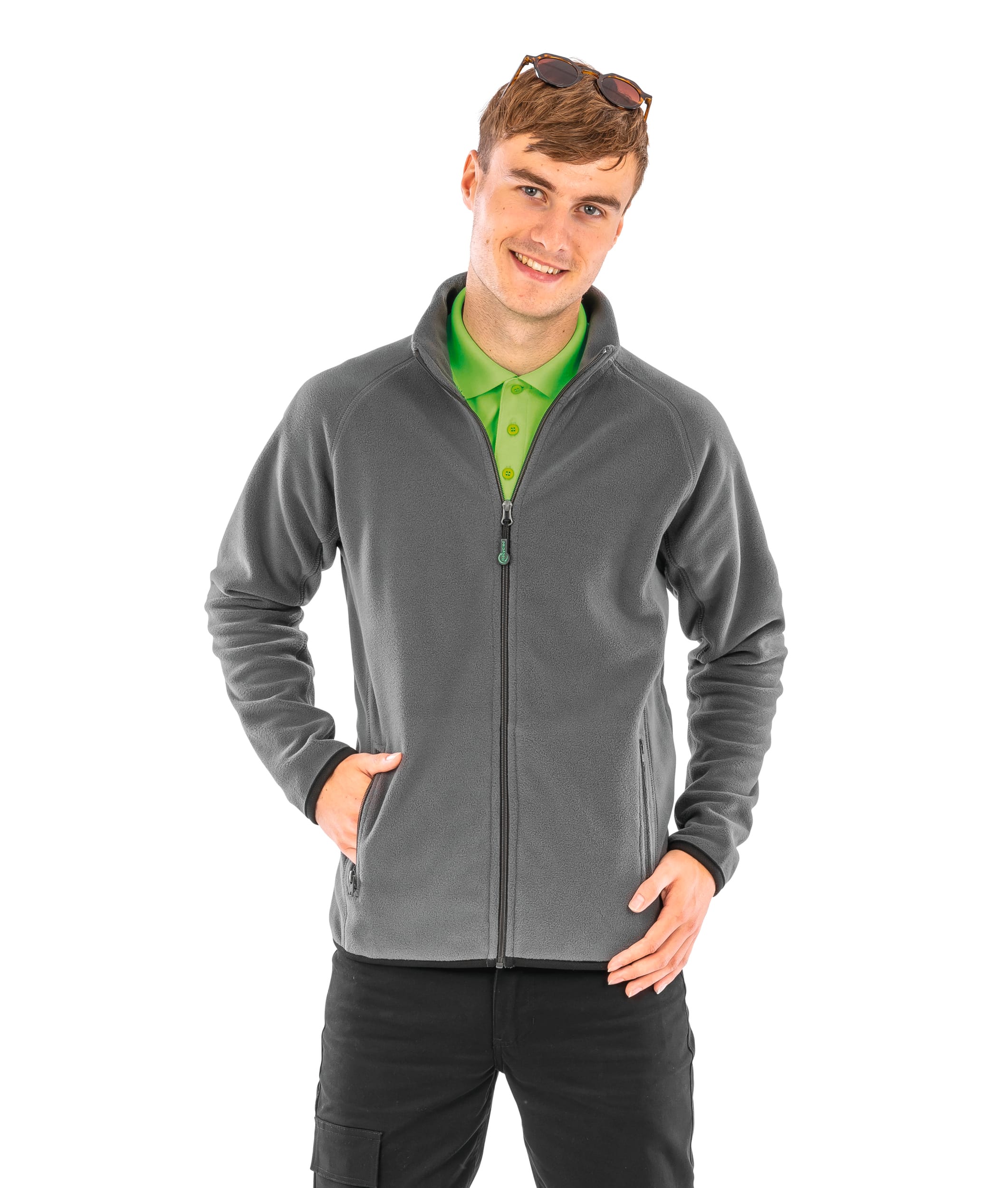 Polarthermie-Jacke aus recyceltem Fleece.