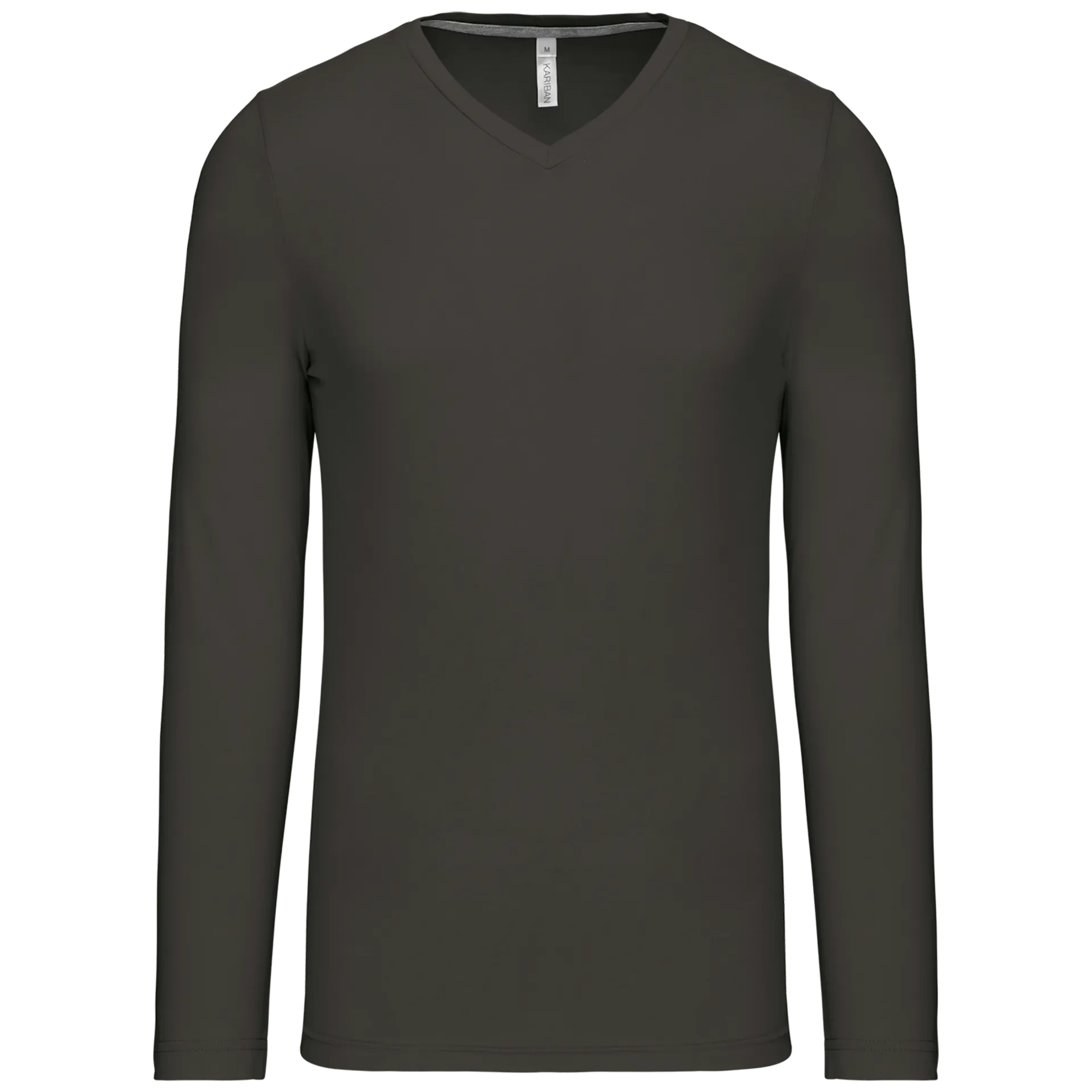 Herren Langarm-T-Shirt V-Ausschnitt