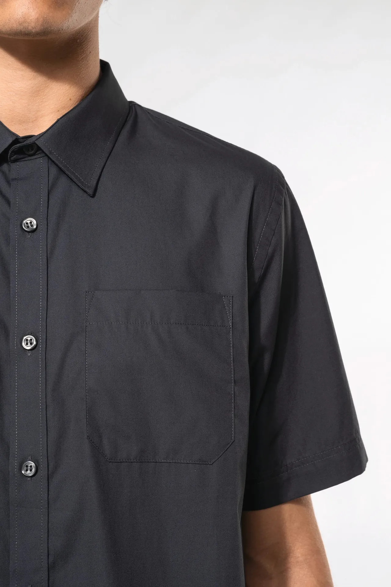 Herren Popelinehemd Kurzarm