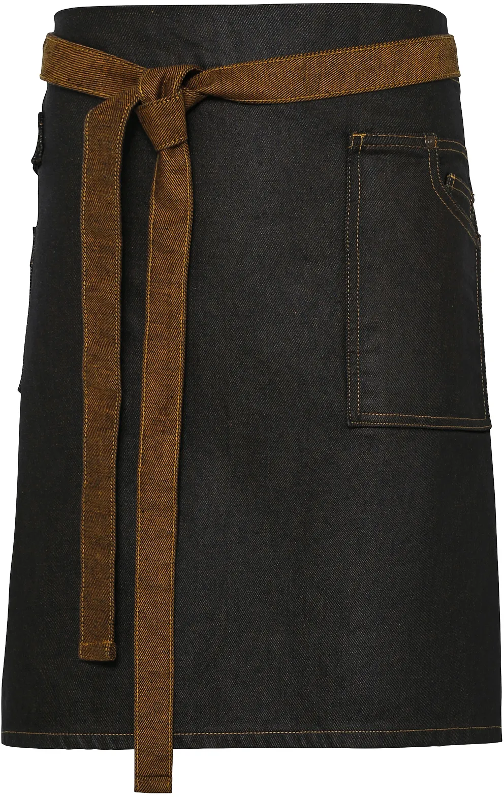 Division - Waxed look denim waist apron