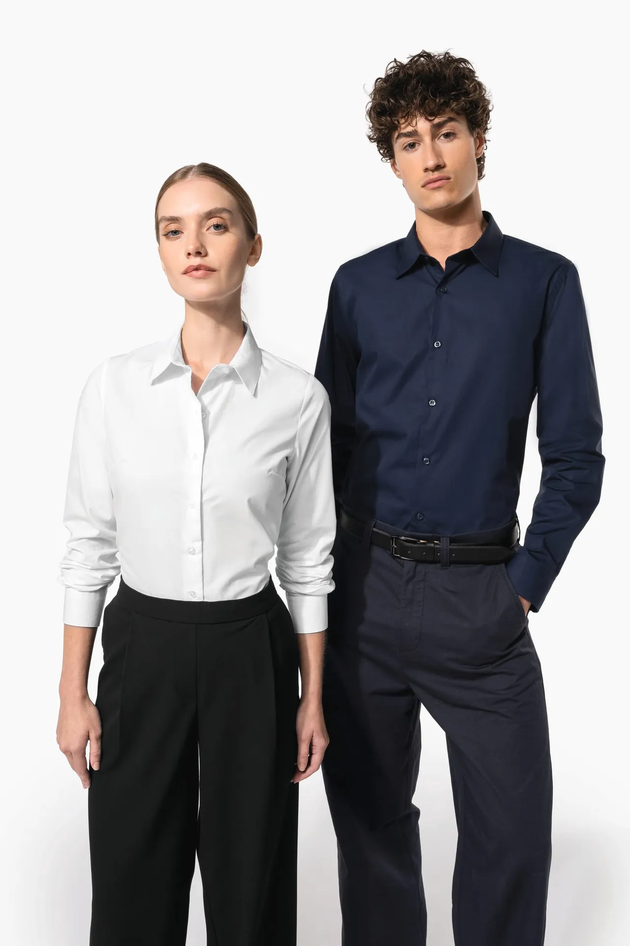 Langärmelige Popeline-Bluse