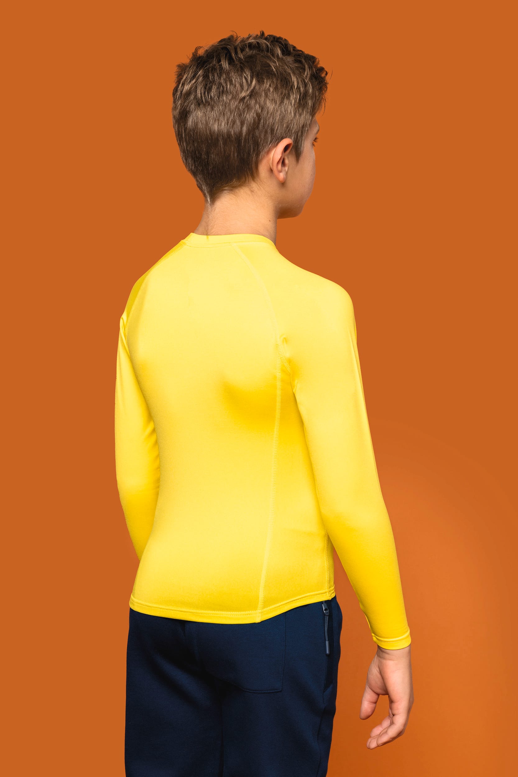 Kinder Langarm Doppelhaut T-Shirt. Schnelltrocknend