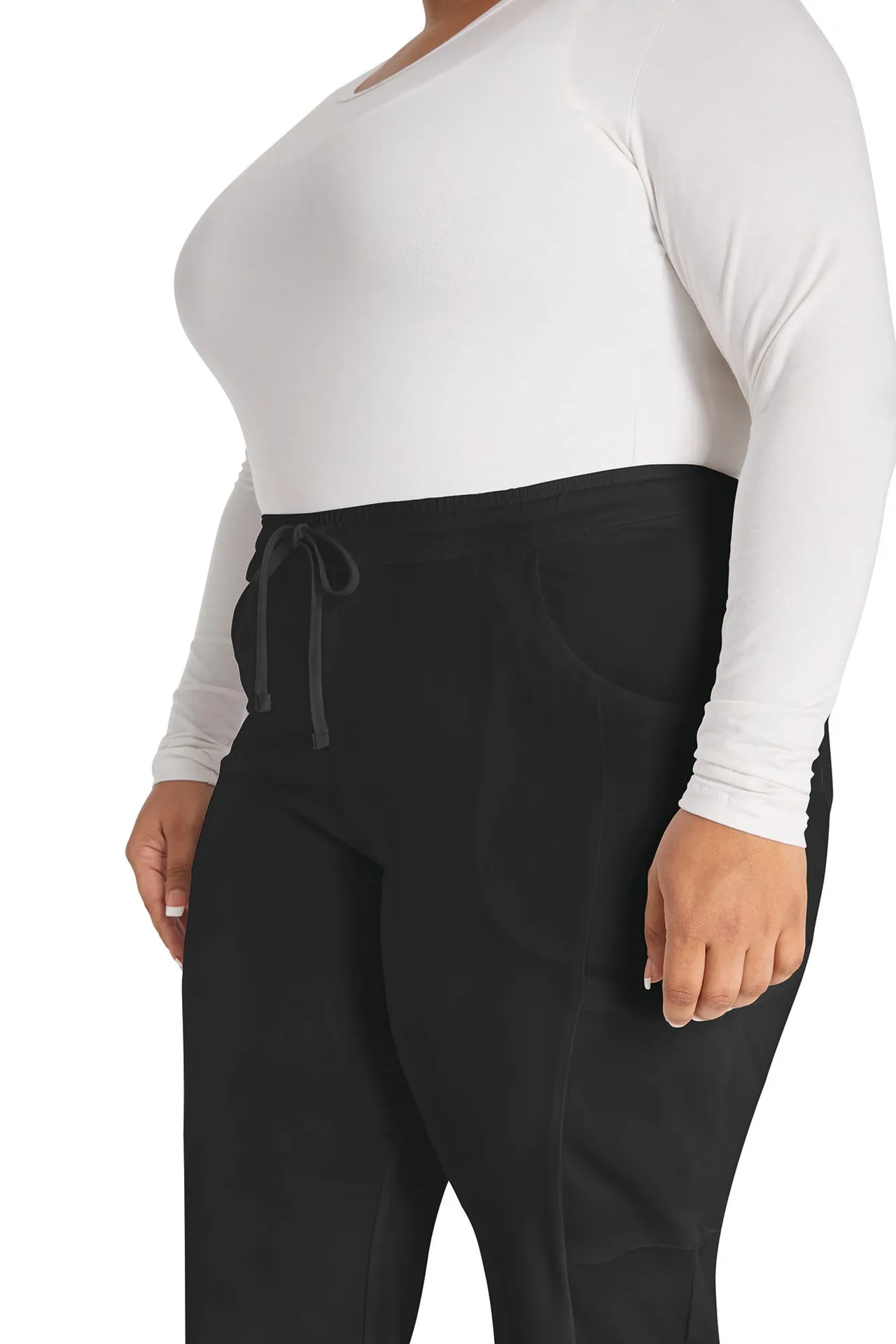 Damenhose mit mittlerem Bund und Kordelzug