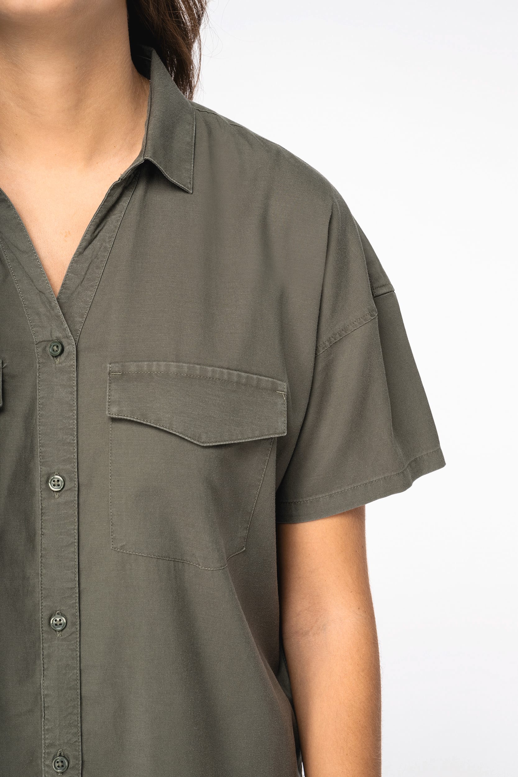 Umweltfreundliches Oversize-Damenhemd aus Lyocell