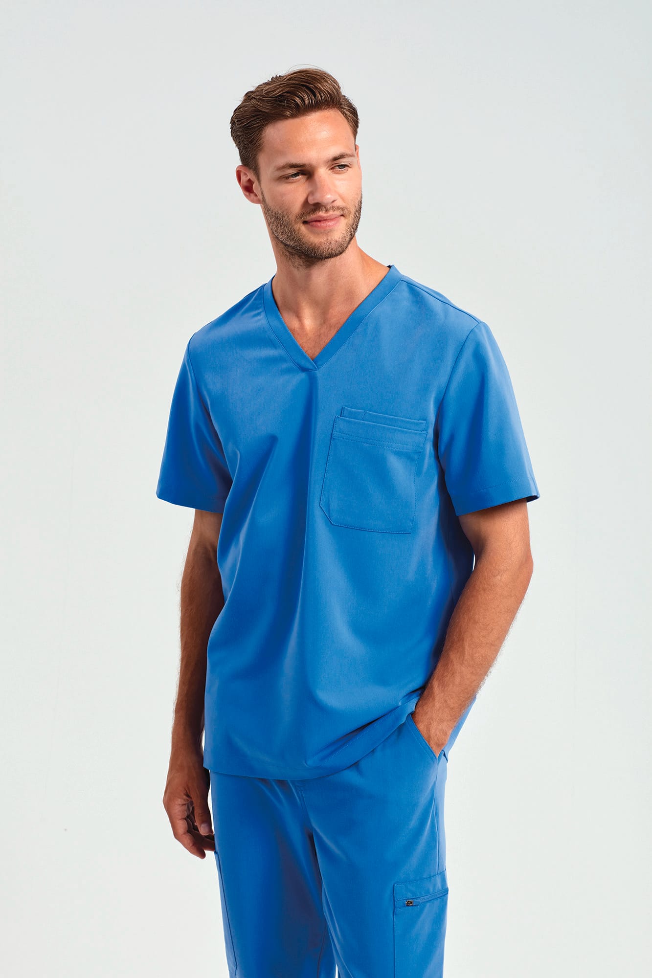 Stretch-Tunika für Herren mit kurzen Ärmeln Stretch-Tunika für Herren mit kurzen Ärmeln