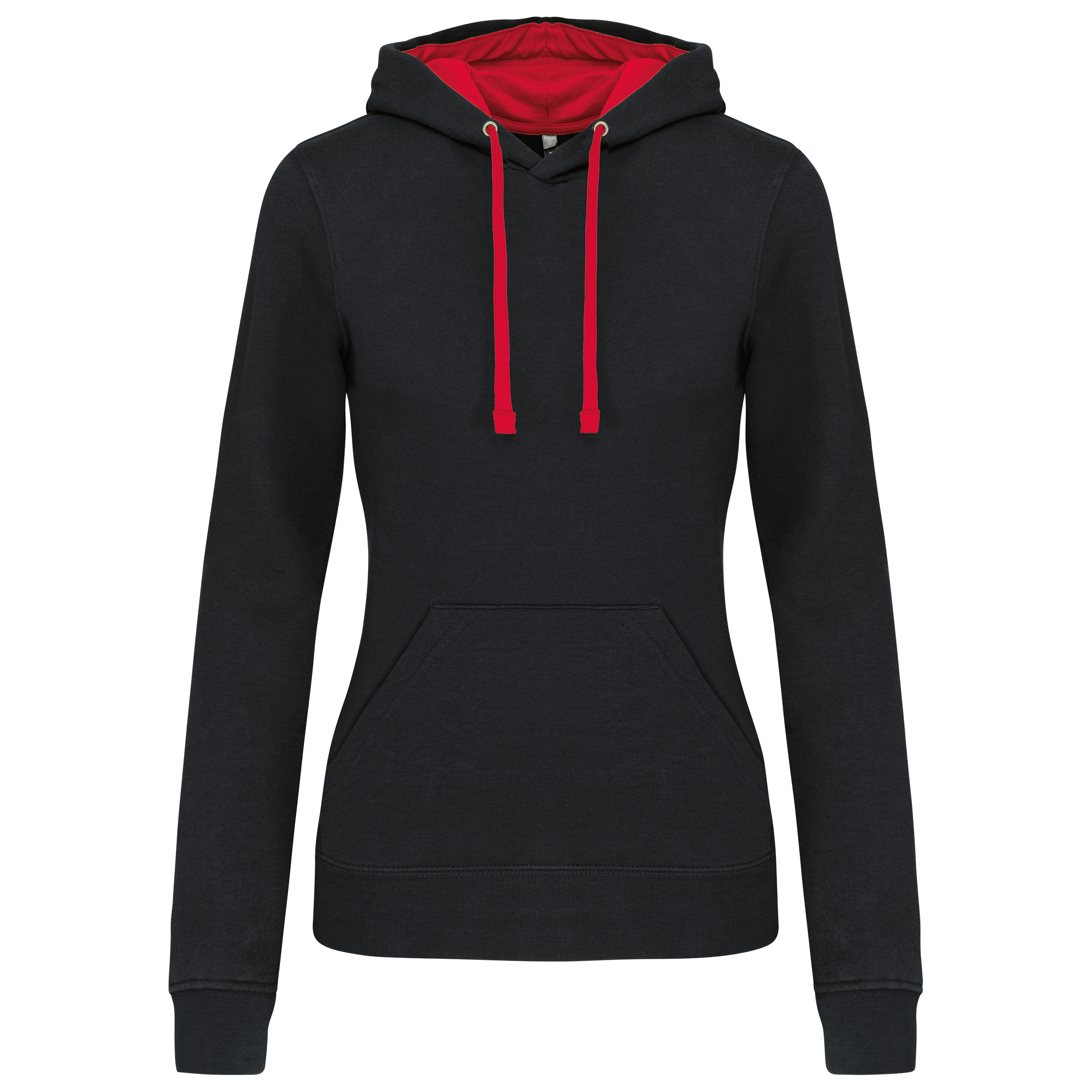 Damen-kapuzensweatshirt bicolor
