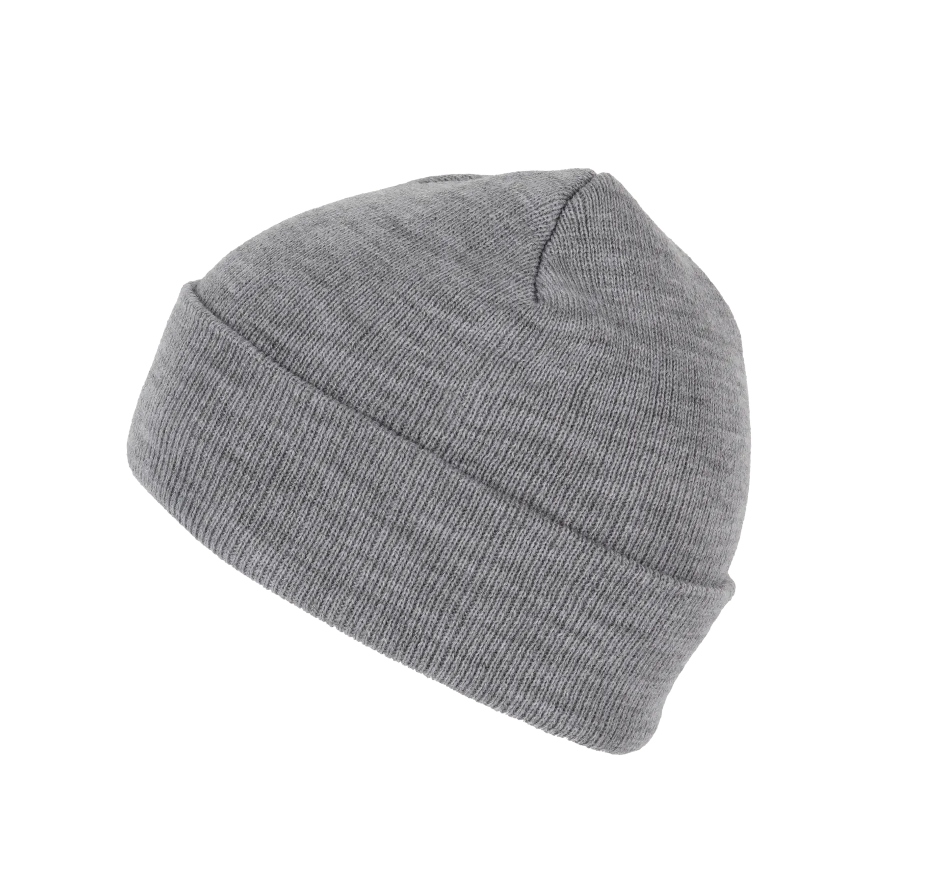 Recycelte Mütze mit Strickumschlag