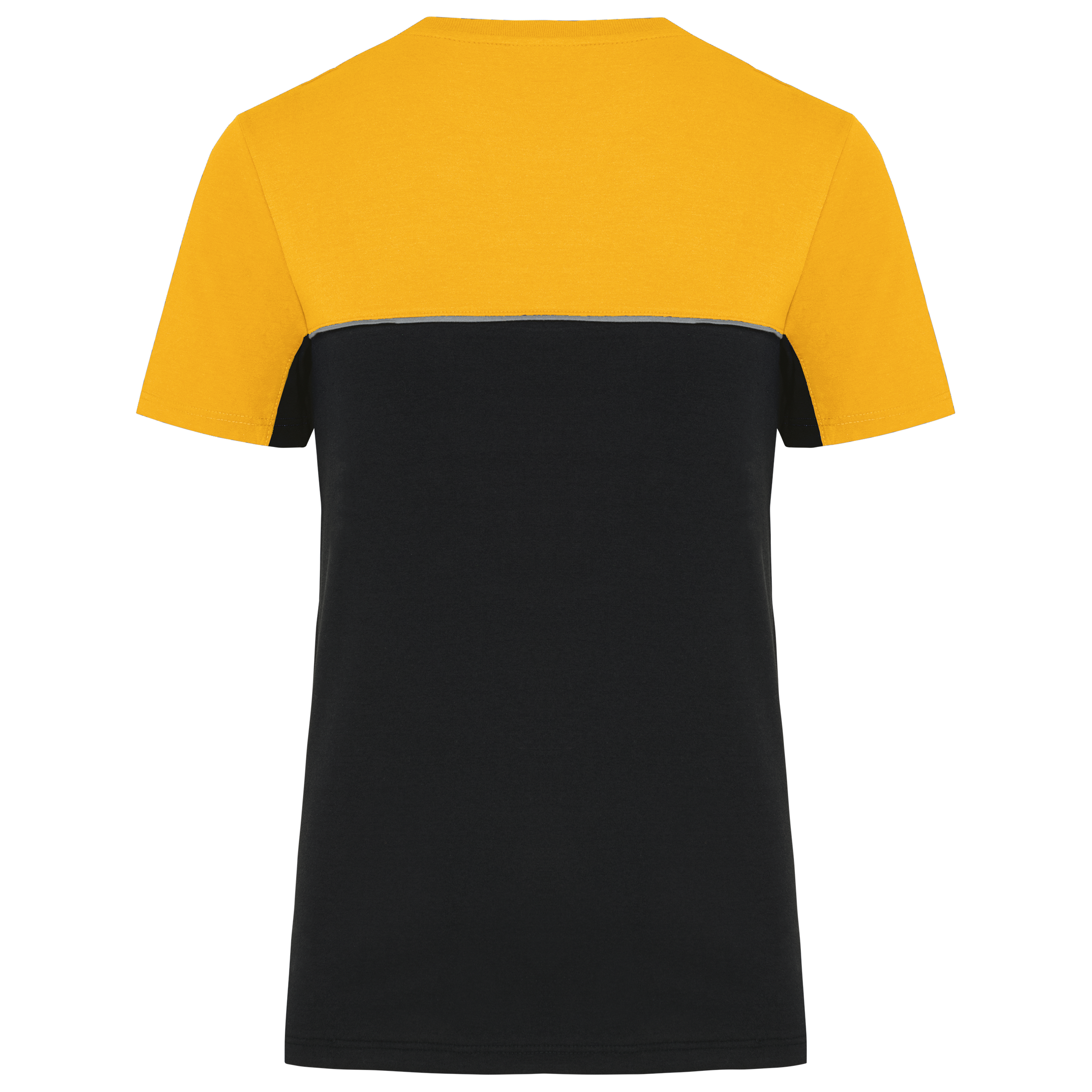 Zweifarbiges umweltfreundliches Unisex-T-Shirt mit kurzen Ärmeln