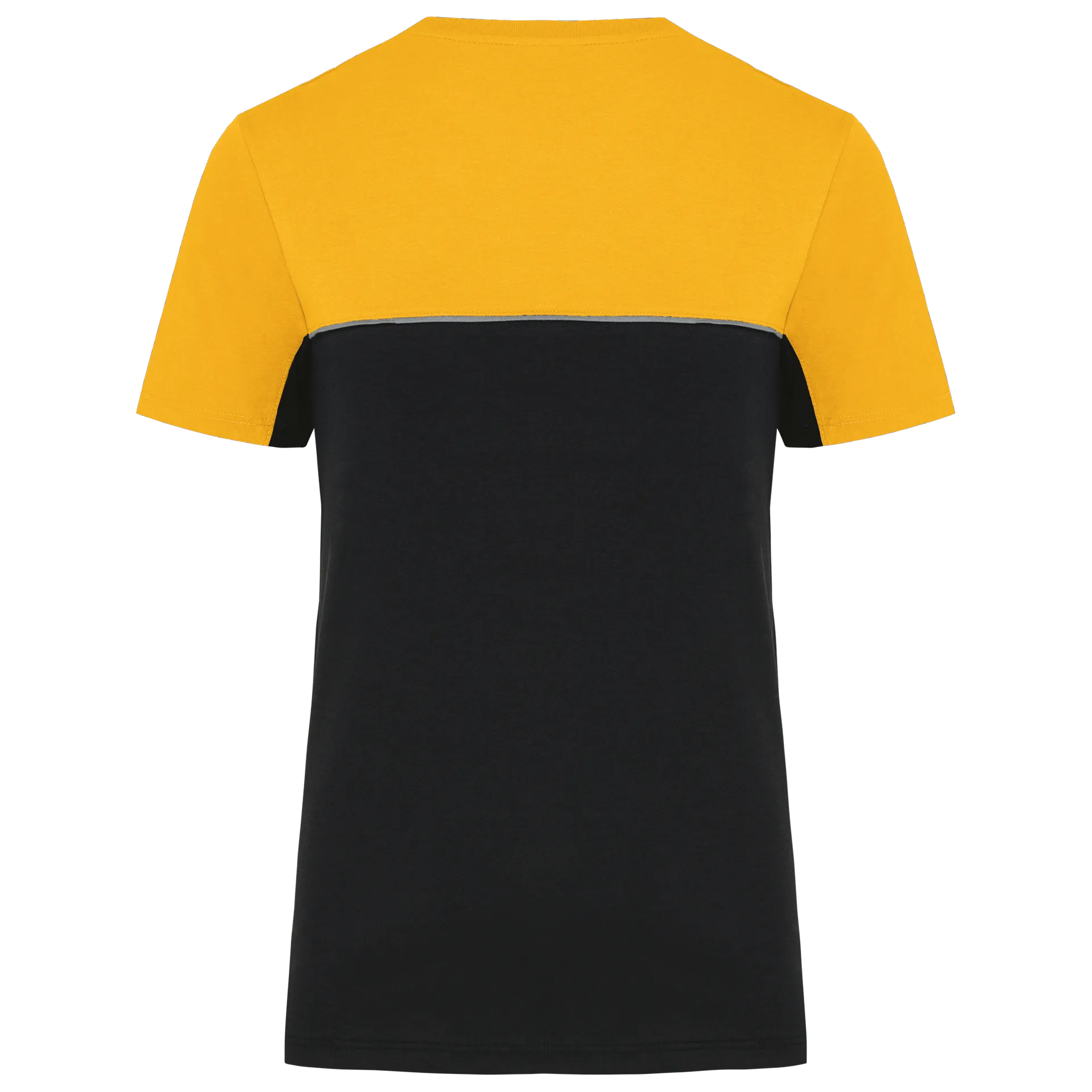 Zweifarbiges umweltfreundliches Unisex-T-Shirt mit kurzen Ärmeln