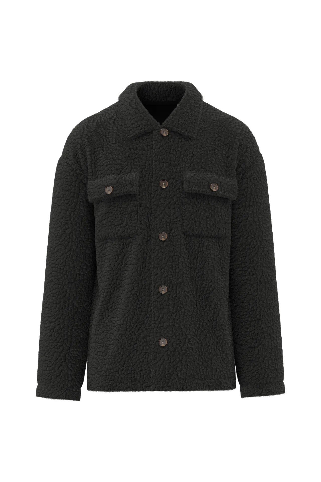 Unisex-Überhemd aus Sherpa mit überschnittenen Schultern