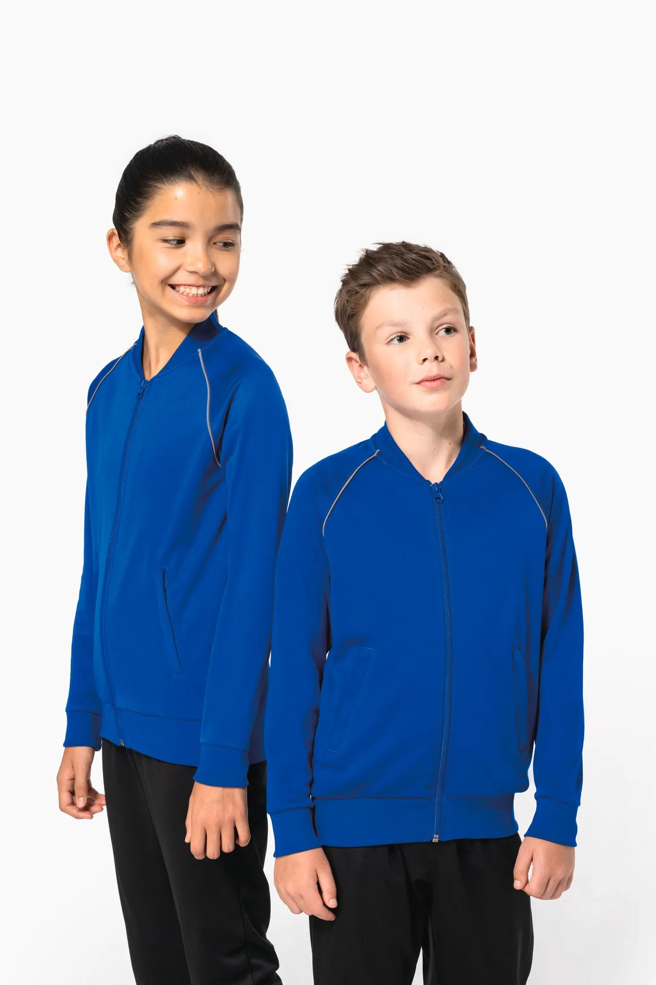 Trainingsjacke mit Reißverschluss und Paspel für Kinder