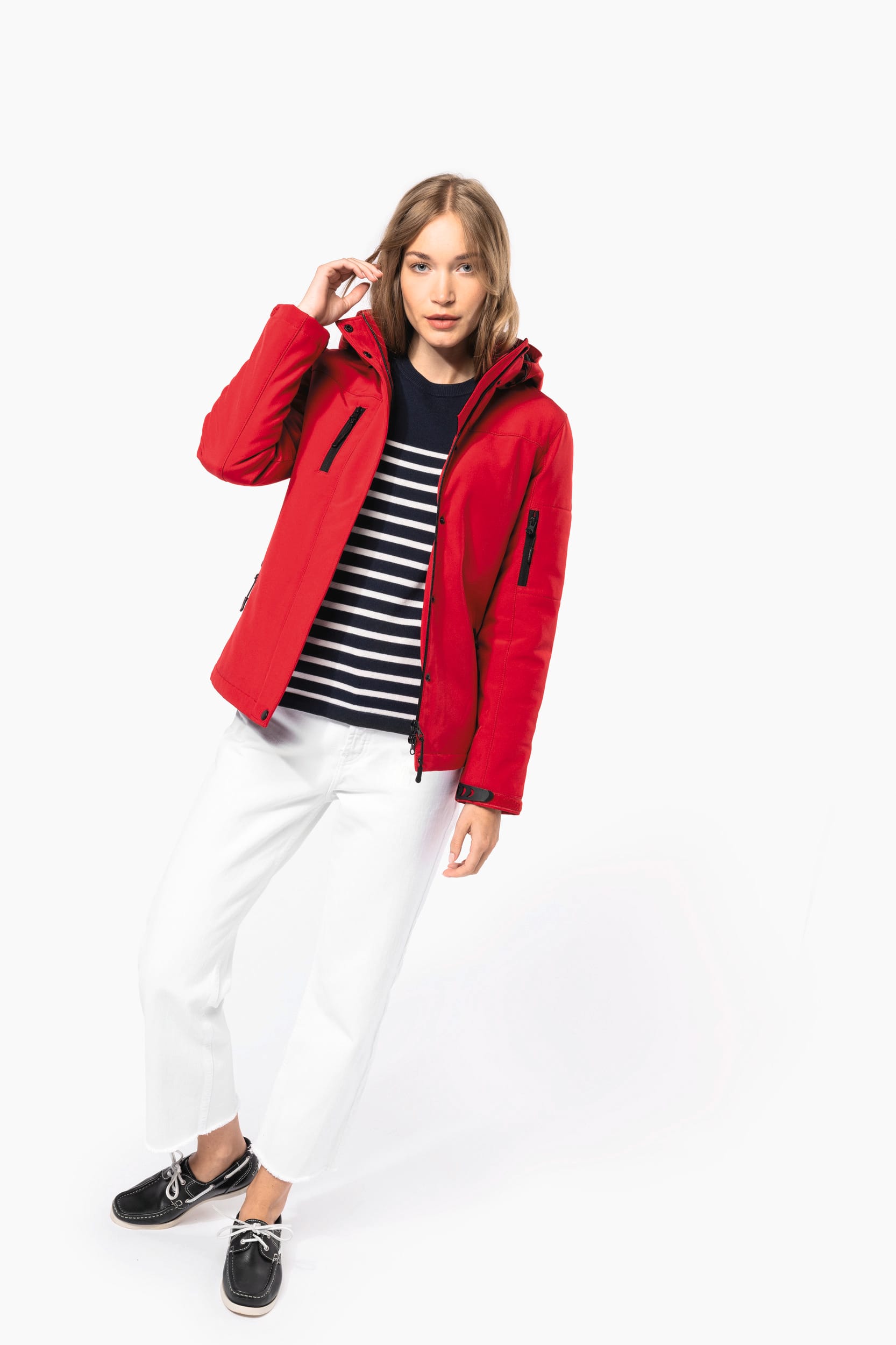 Damenparka Softshell wattiert mit Kapuze