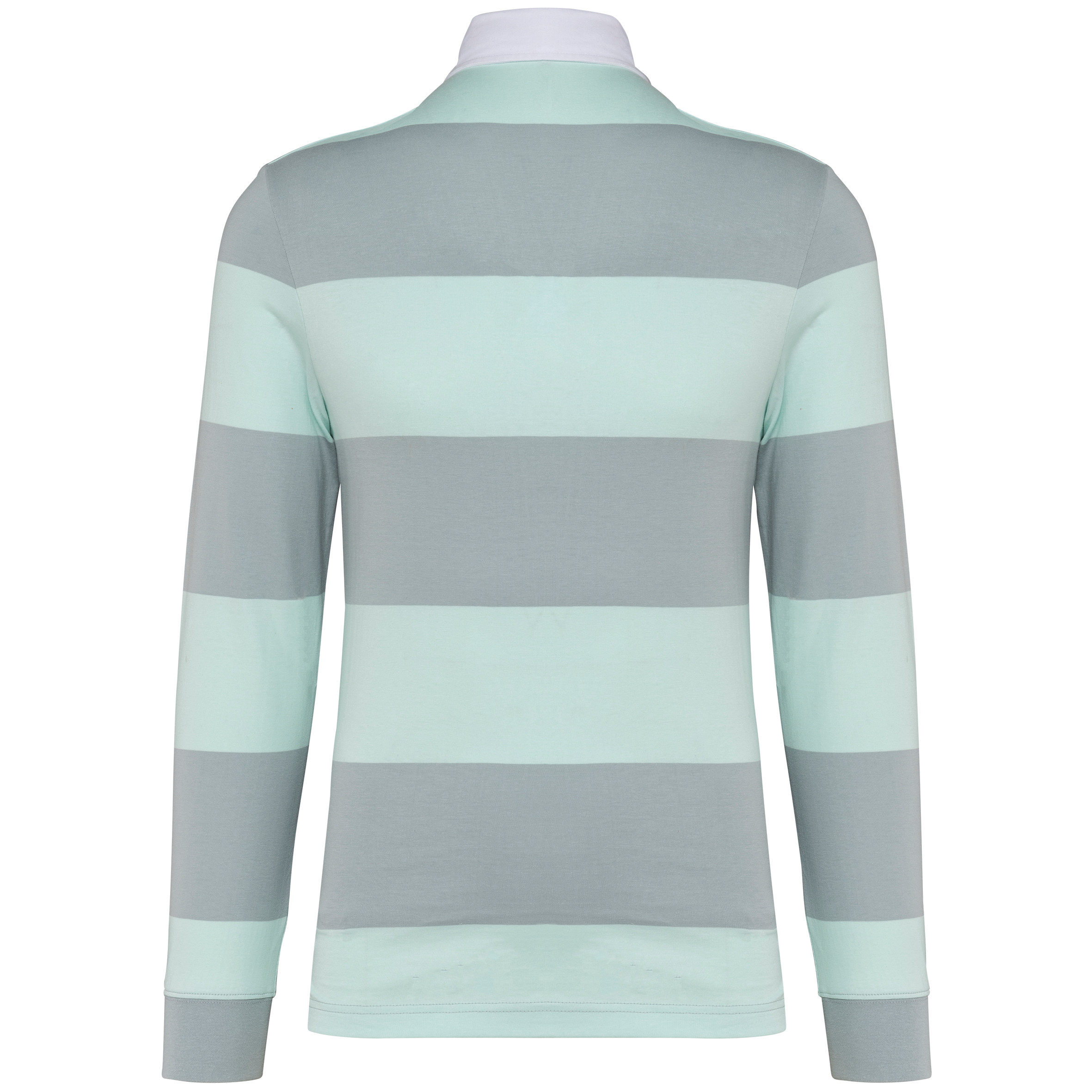 Gestreiftes Polohemd mit langen Ärmeln, Unisex