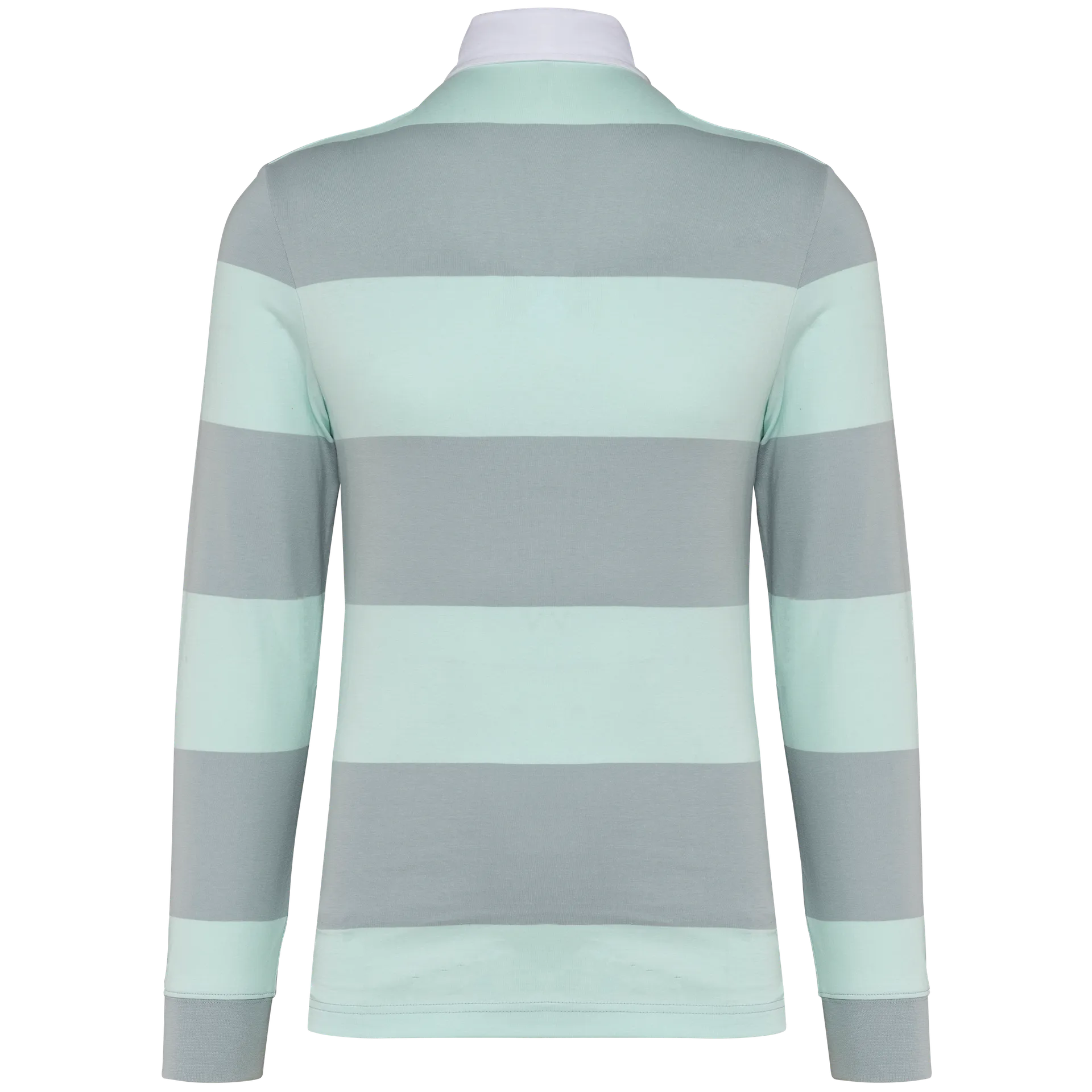 Gestreiftes Polohemd mit langen Ärmeln, Unisex