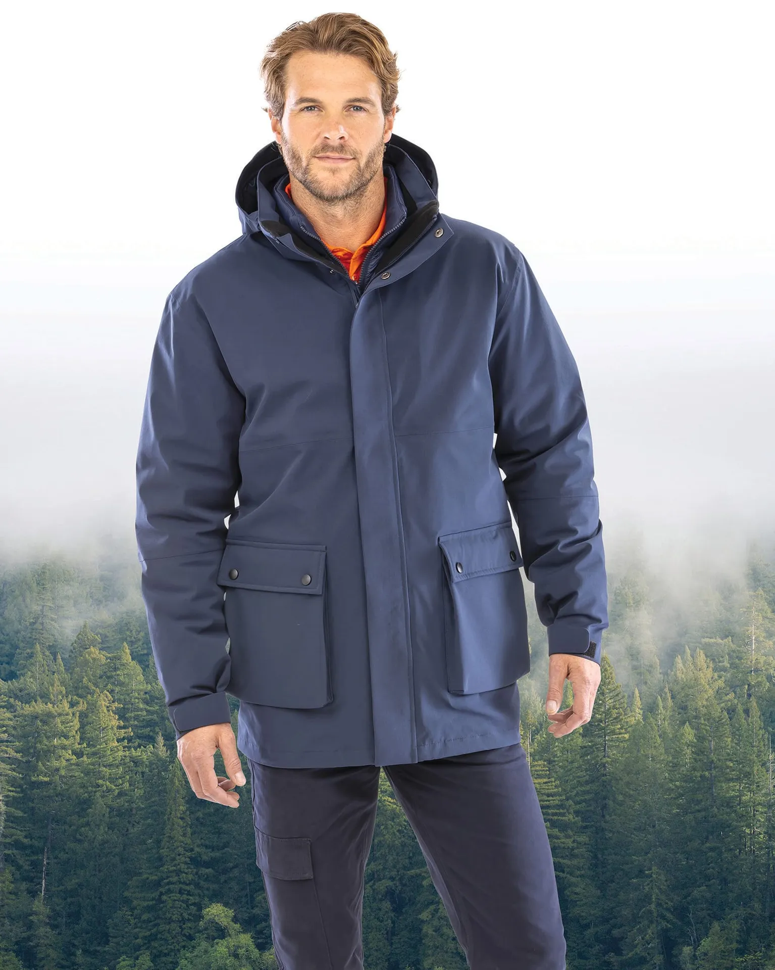 Ripstop-Steppjacke 3-in-1 aus Recyclingmaterial