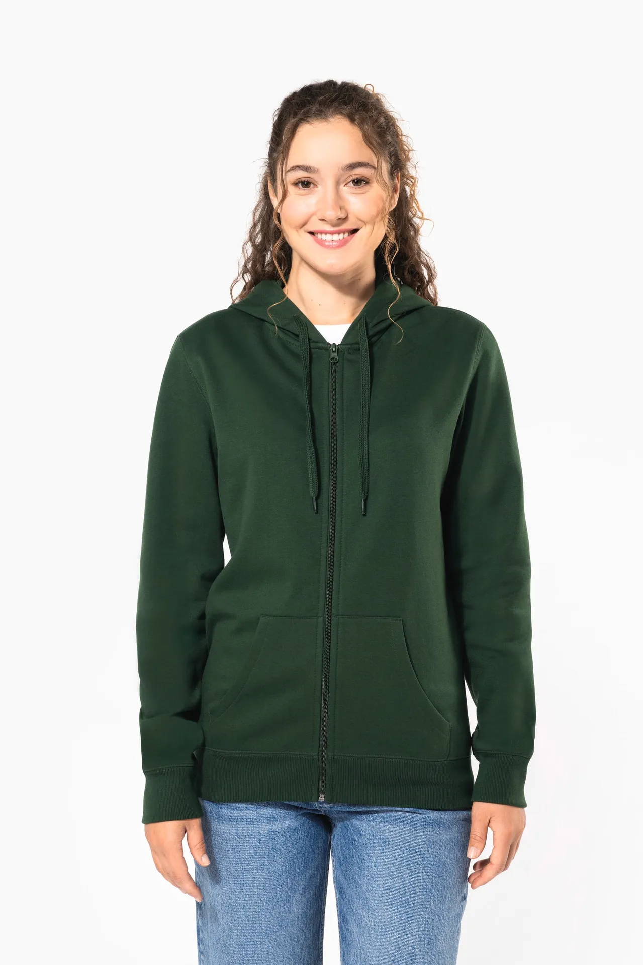 Recyceltes Unisex-Sweatshirt mit Reißverschluss und Kapuze