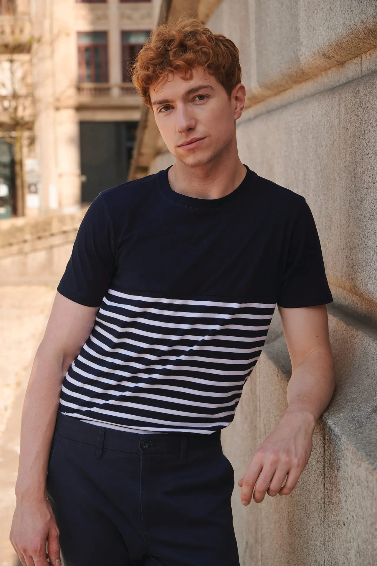 Breton t-shirt, kurzärmelig