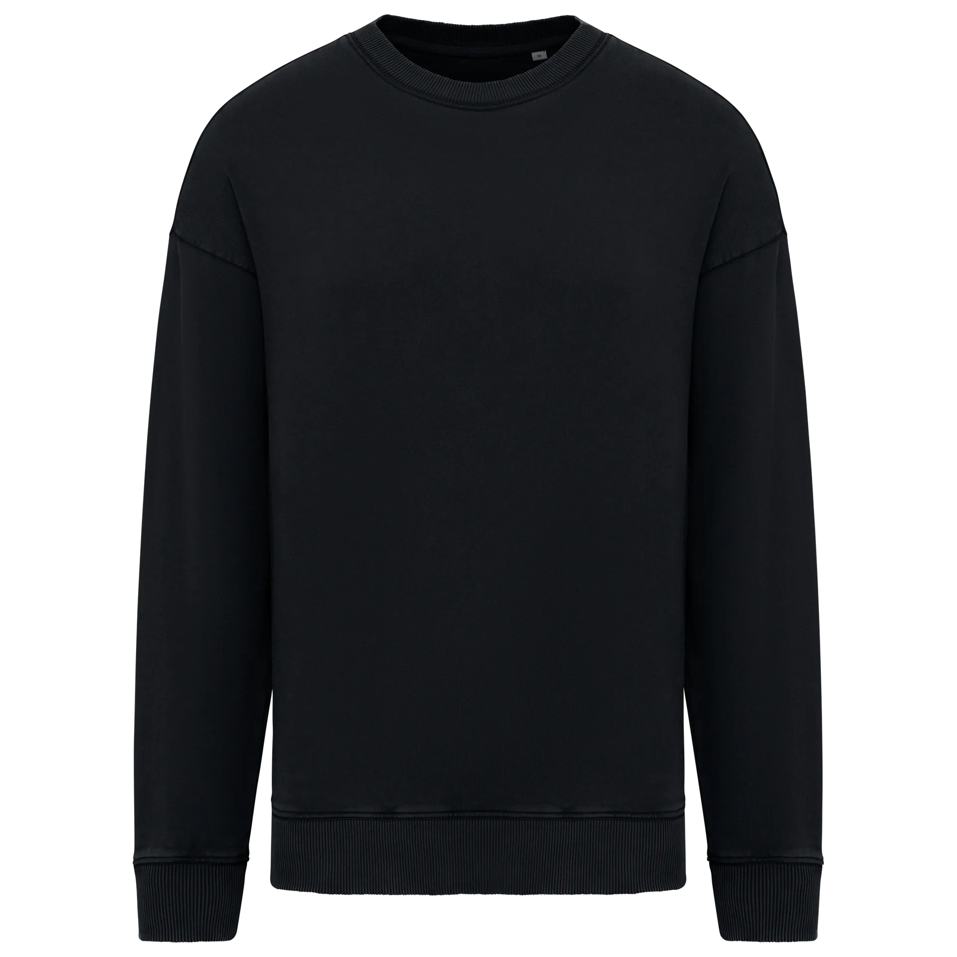 Ausgewaschenes umweltfreundliches Oversize Unisex-Sweatshirt mit Rundhalsausschnitt