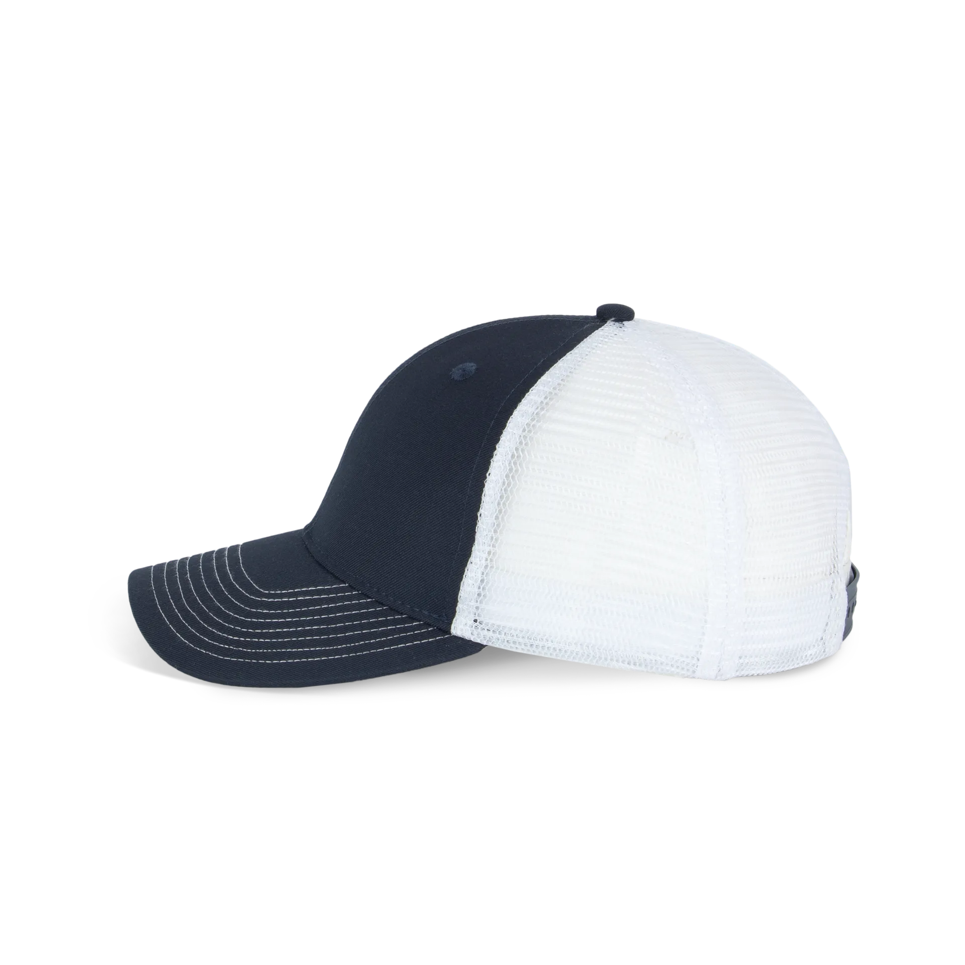 6 Panel Trucker mit kontrastfarbenen Nähten