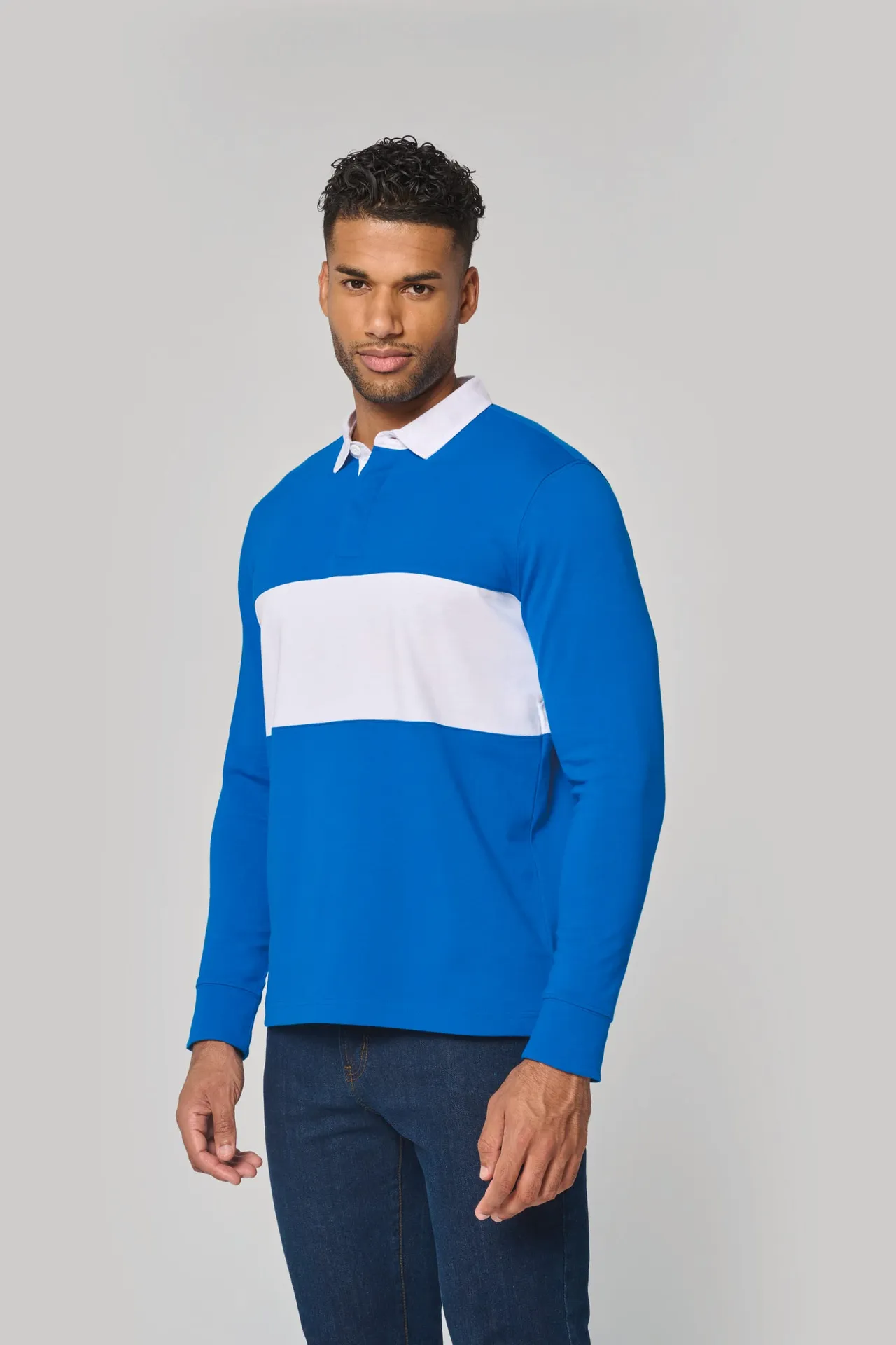 Rugby-Polohemd mit langen Ärmeln