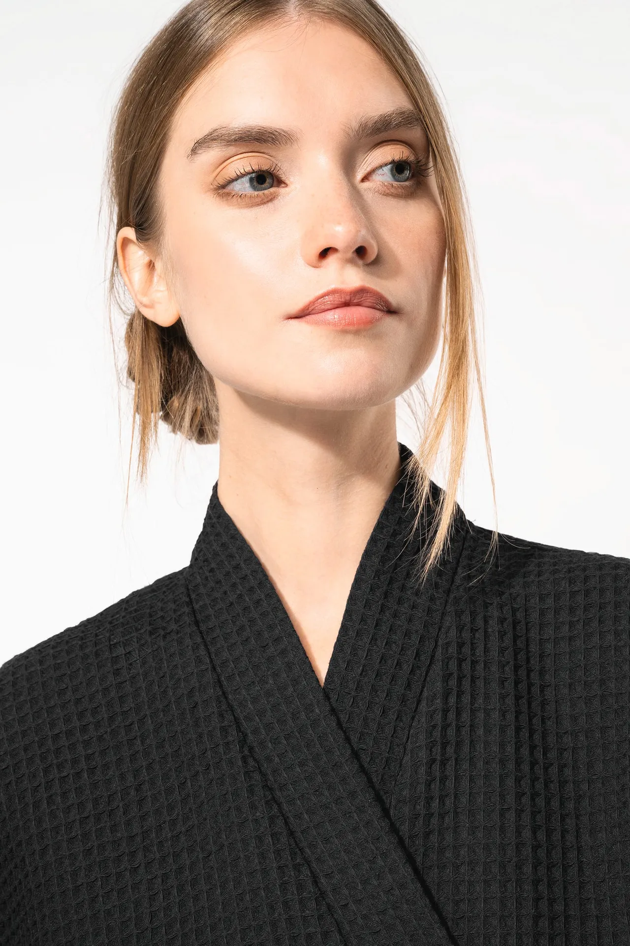 Walkfrottier-Bademantel Waffelpiqué