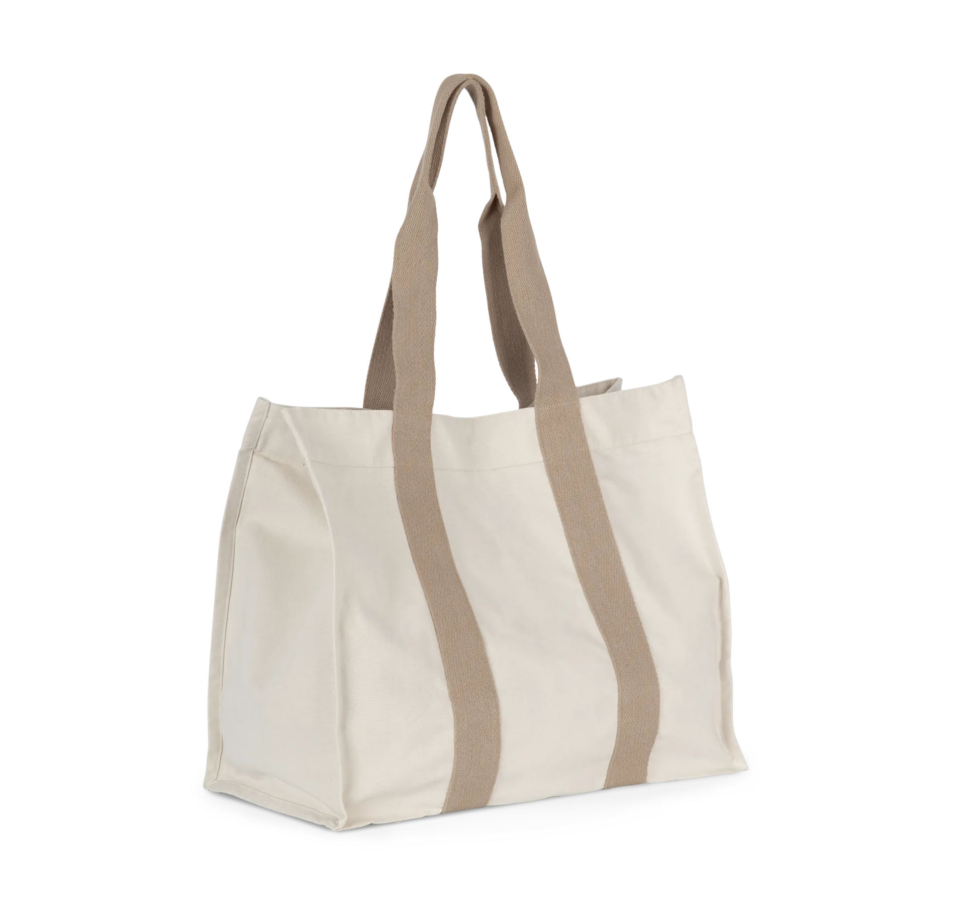 Große recycelte Shoppingtasche mit Seitenfalte
