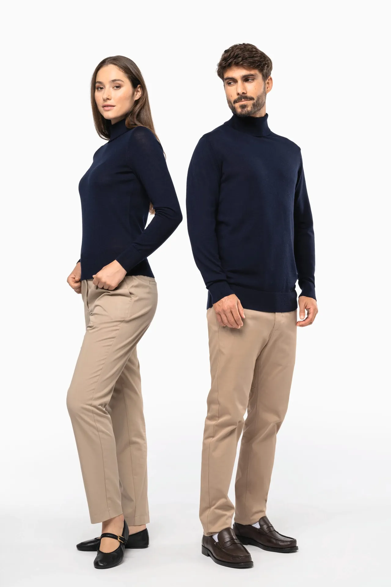 Merino-Damenpullover mit Rollkragen