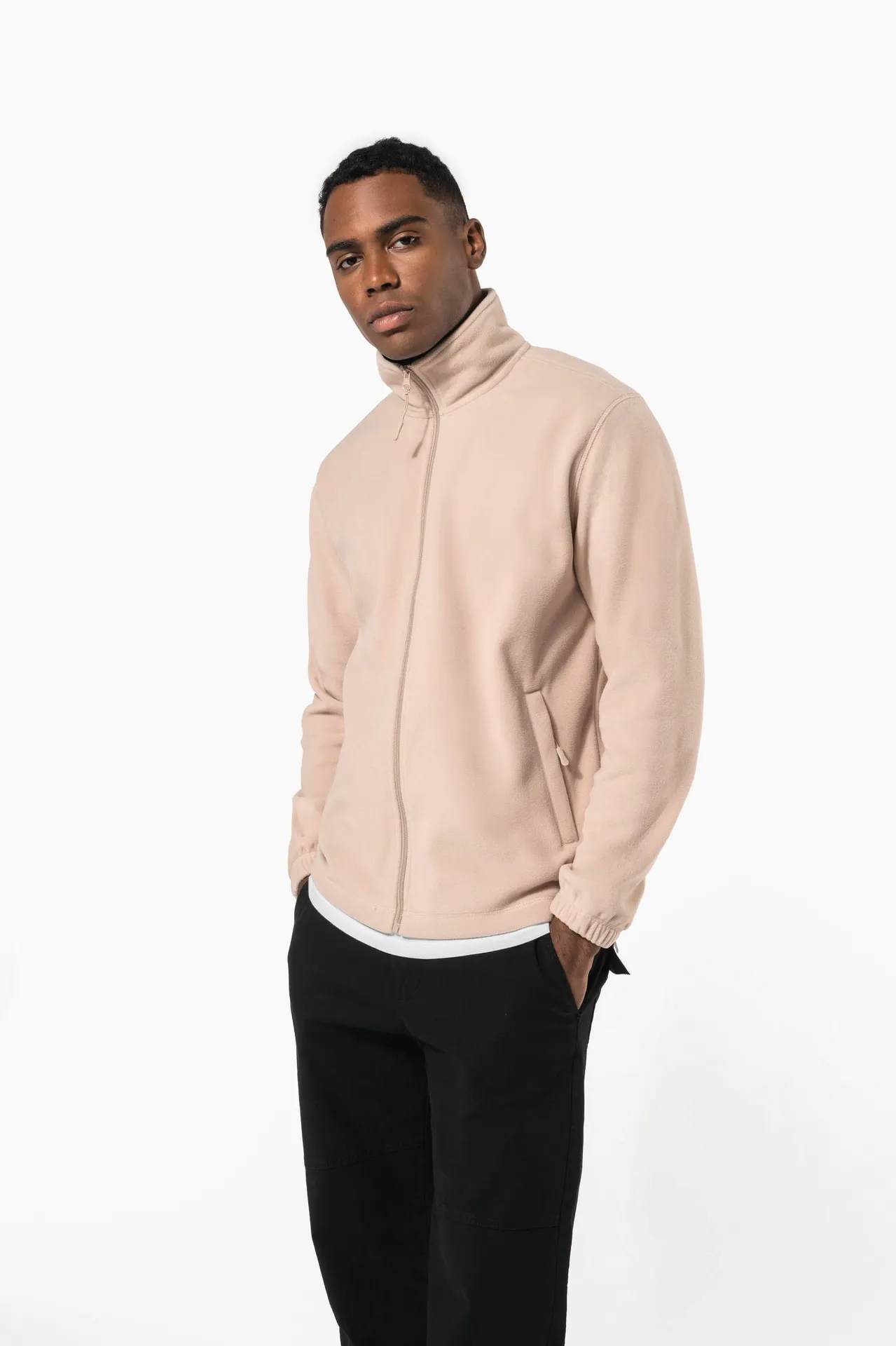 Verstellbare Fleecejacke mit elastischen Ärmelbündchen