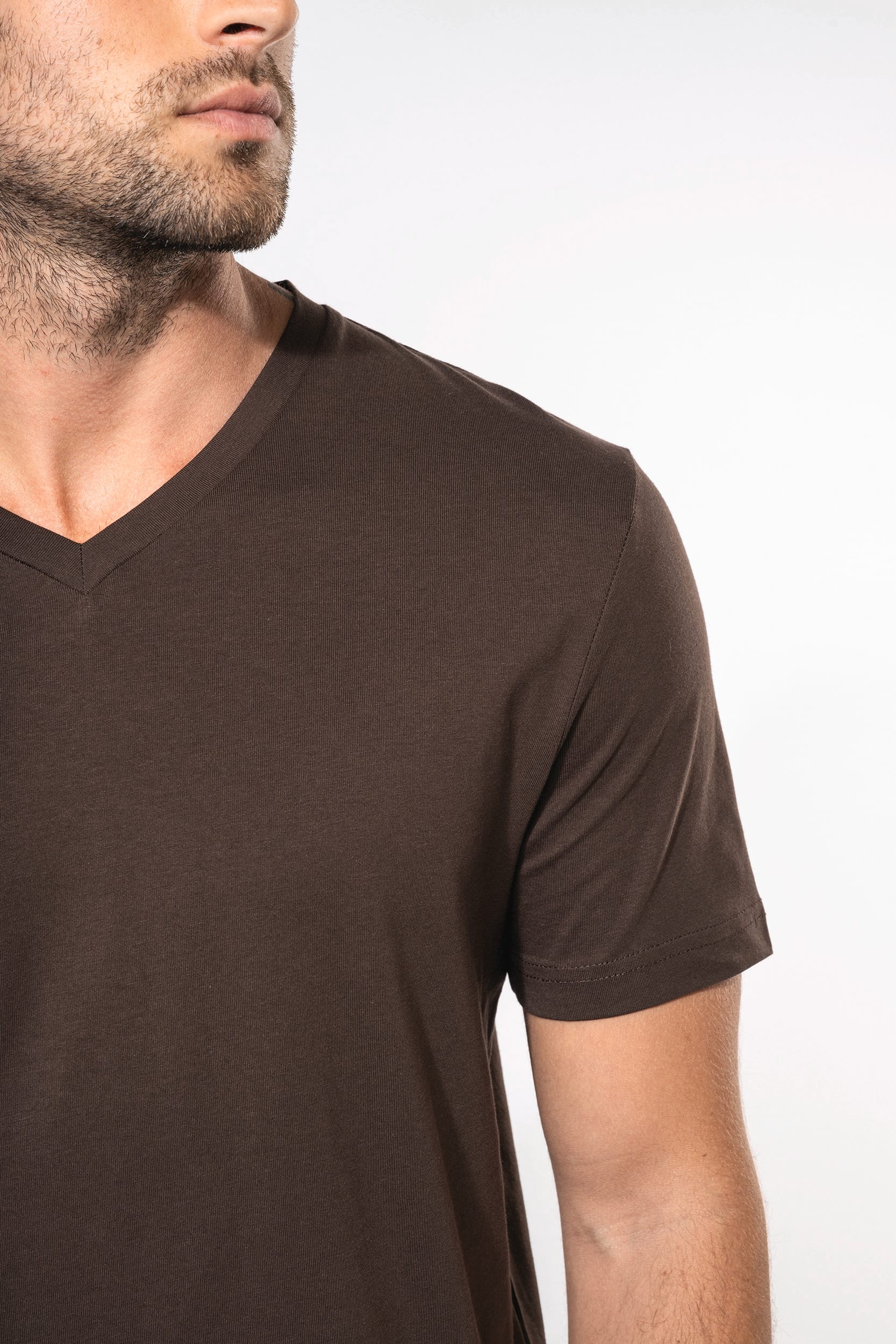 Herren-T-Shirt V-Ausschnitt kurze Ärmel